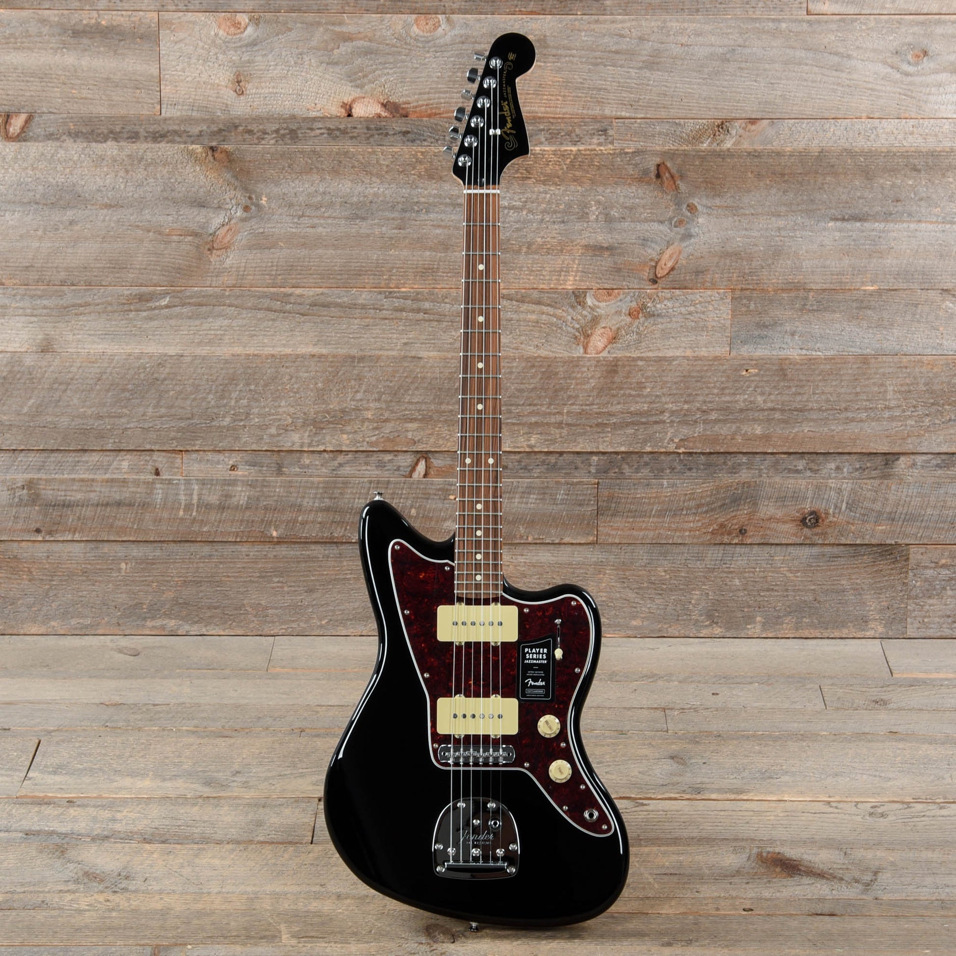 Fender Player Jazzmaster Black w/Matching Headcap, Pure Vintage '65 Pickups, & Series/Parallel 4-Way Electric Guitars / Solid Body