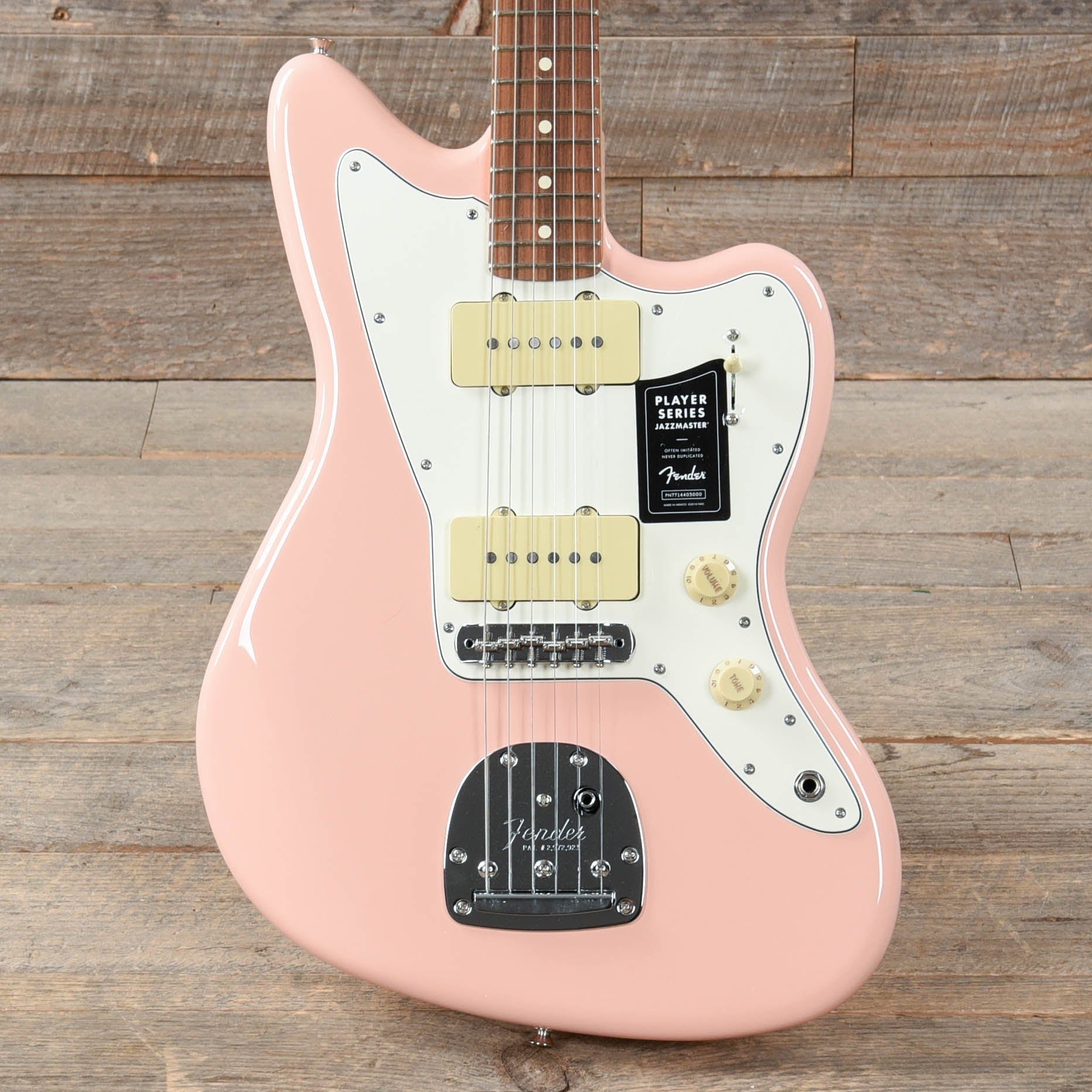 Fender Player Jazzmaster Shell Pink w/Olympic White Headcap, Pure Vintage '65 Pickups, & Series/Parallel 4-Way Electric Guitars / Solid Body