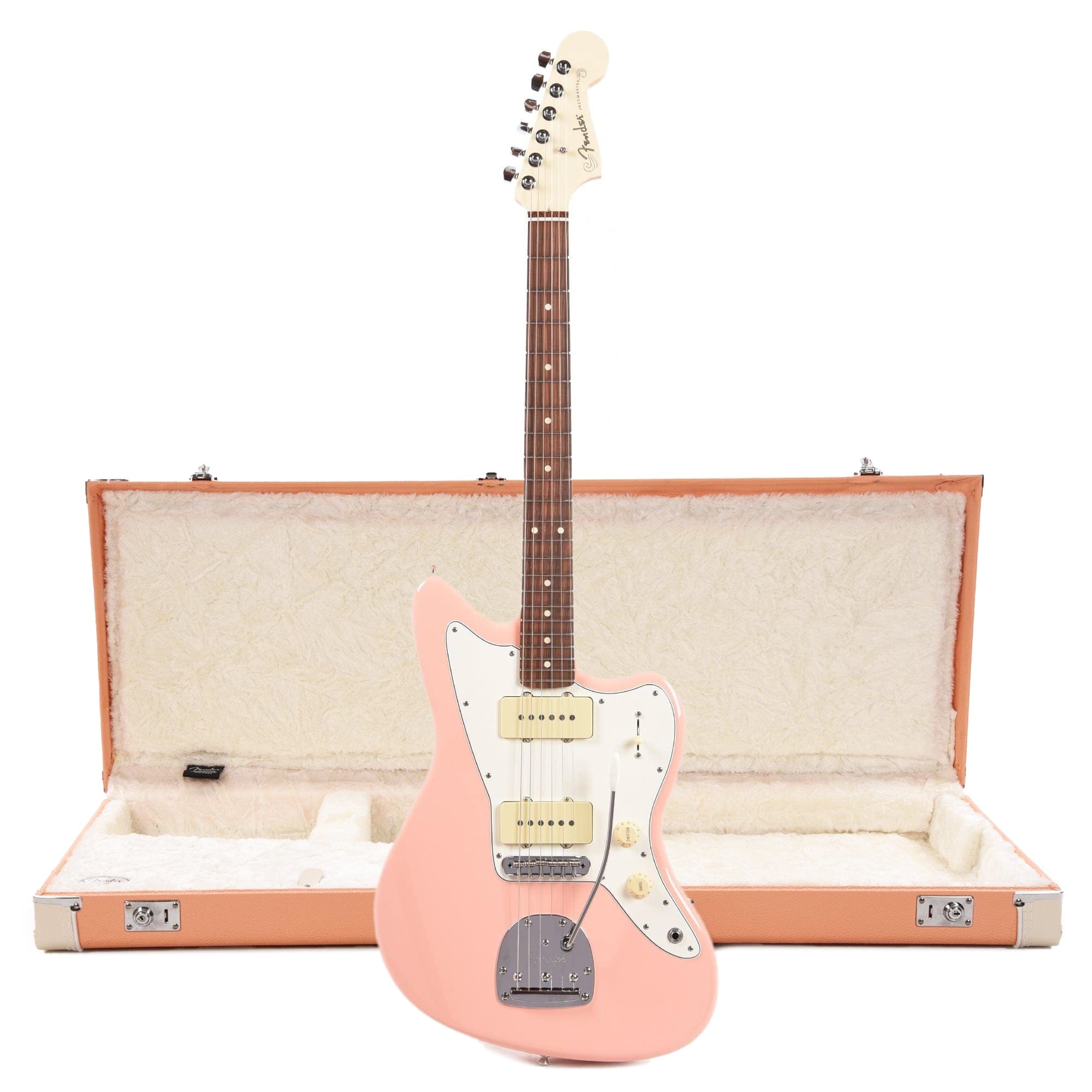 Fender Player Jazzmaster Shell Pink w/Olympic White Headcap, Pure Vintage  '65 Pickups, & Series/Parallel 4-Way and Classic Series Wood Case Pacific  