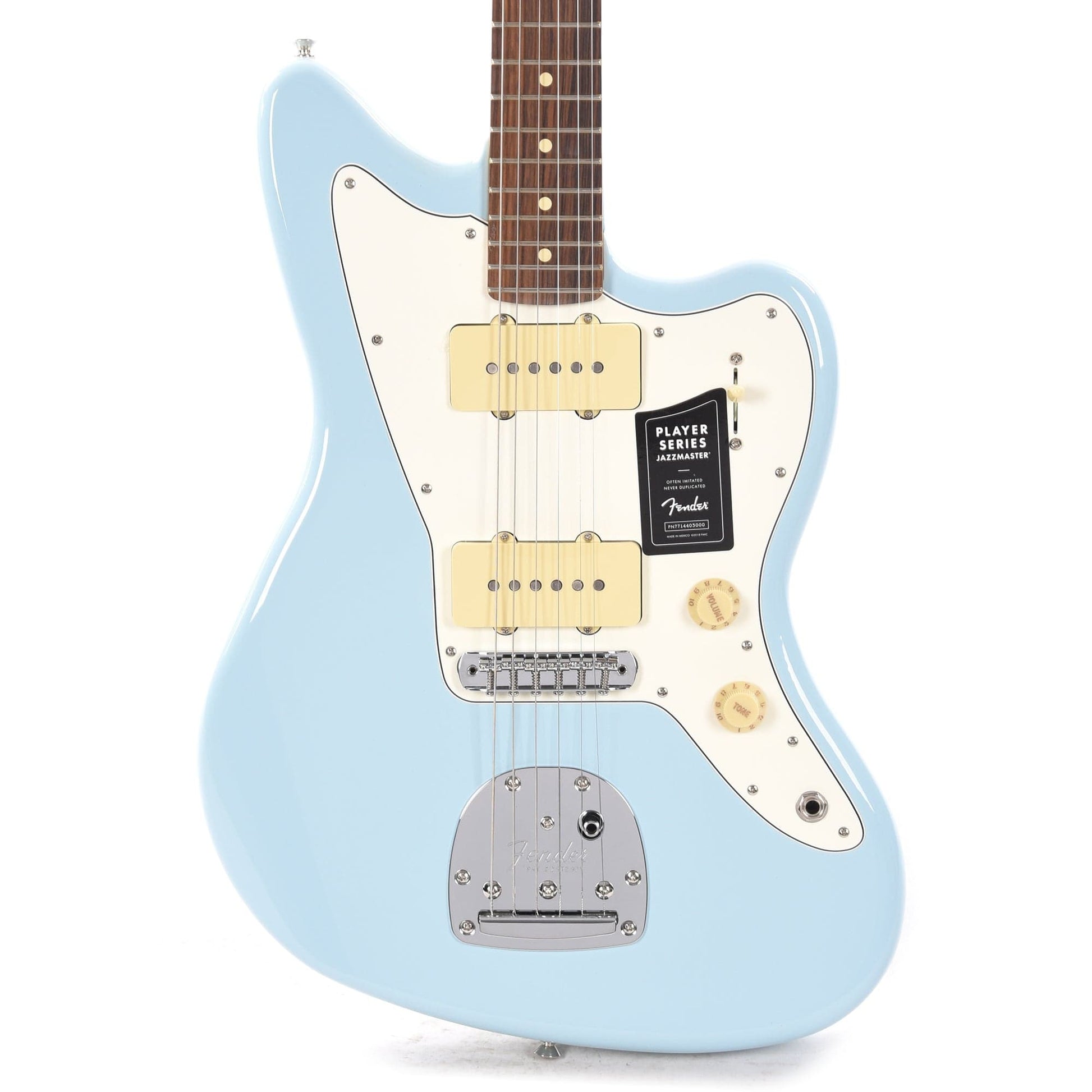 Fender Player Jazzmaster Sonic Blue w/Olympic White Headcap, Pure Vintage '65 Pickups, & Series/Parallel 4-Way Electric Guitars / Solid Body