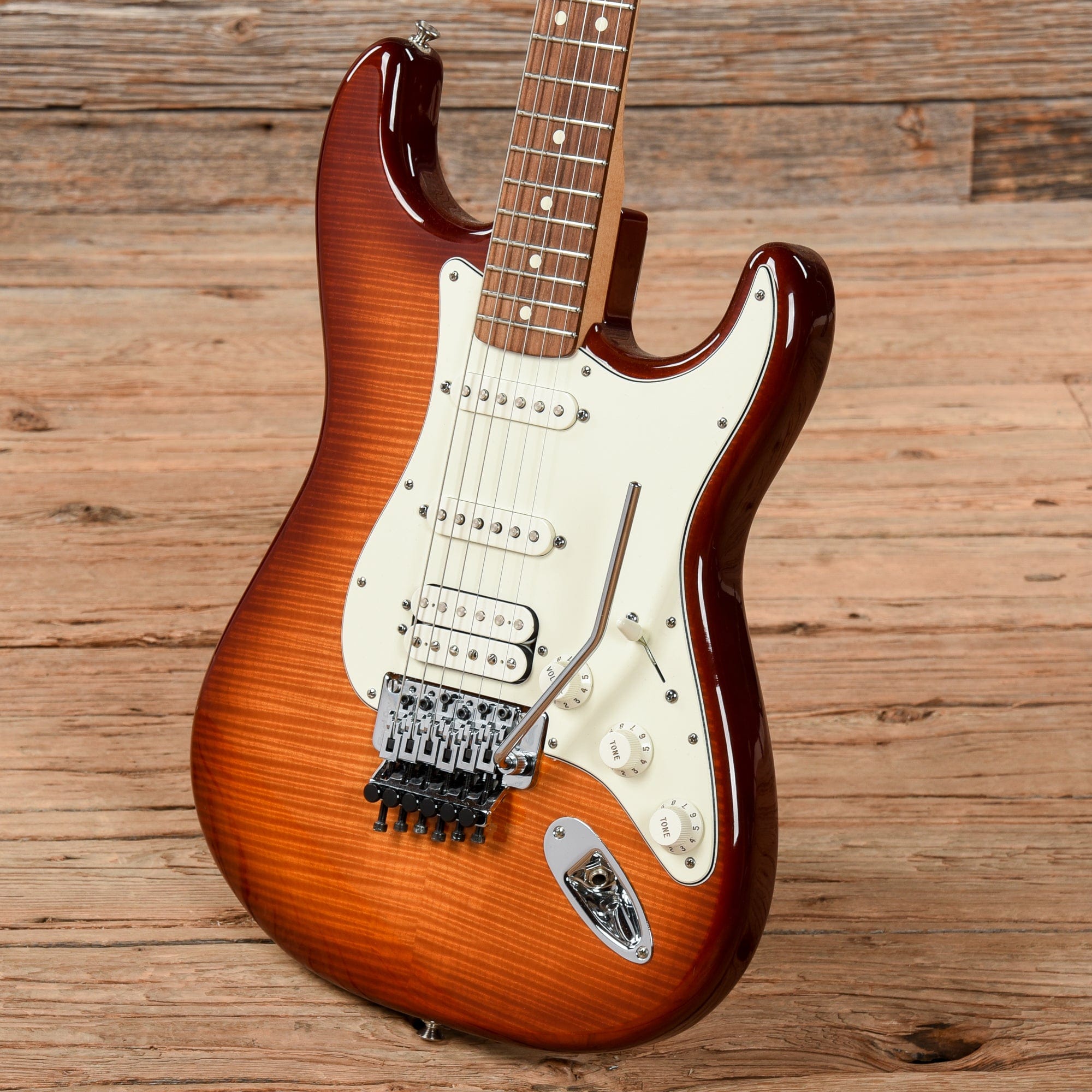 Fender Standard Stratocaster HSS Plus Top Floyd Rose Sunburst 2013 –  Chicago Music Exchange