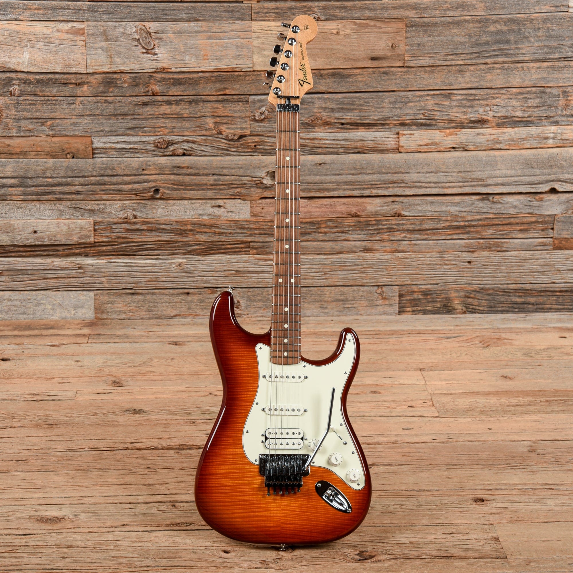 Fender Standard Stratocaster HSS Plus Top Floyd Rose Sunburst 2013 –  Chicago Music Exchange