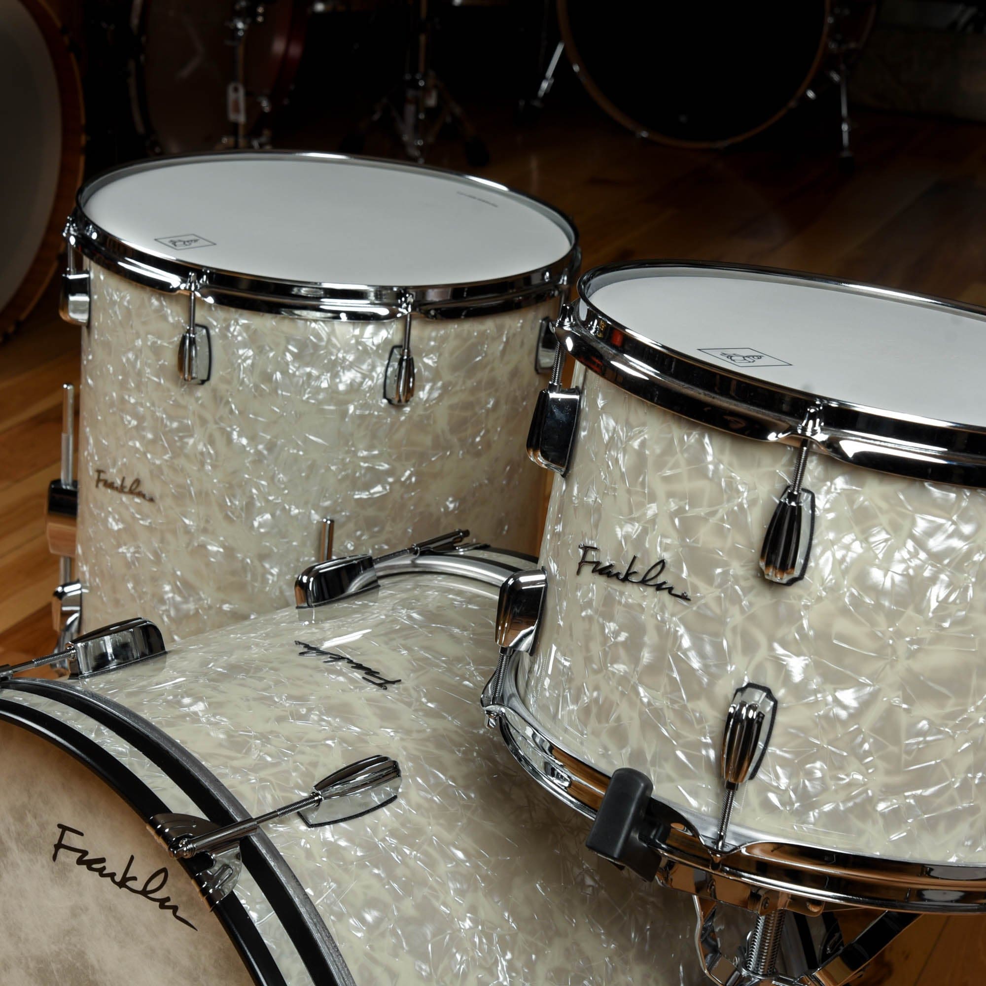 Franklin Drum Co. 13/16/22 3pc. Mahogany Drum Kit Vintage Pearl Drums and Percussion / Acoustic Drums / Full Acoustic Kits