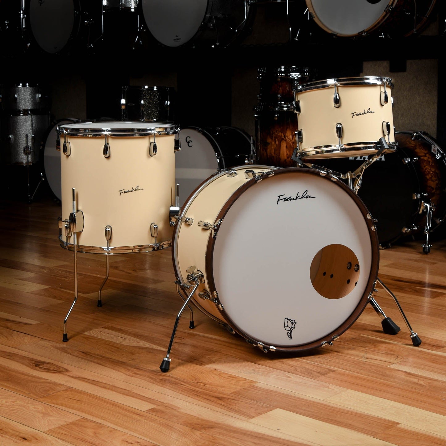 Franklin Drum Co. 13/16/22 3pc. Maple Drum Kit Krispy Kreme Drums and Percussion / Acoustic Drums / Full Acoustic Kits