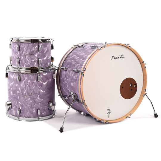 Franklin Drum Co. 13/16/24 3pc. Mahogany Drum Kit Lavender Satin Flame Drums and Percussion / Acoustic Drums / Full Acoustic Kits