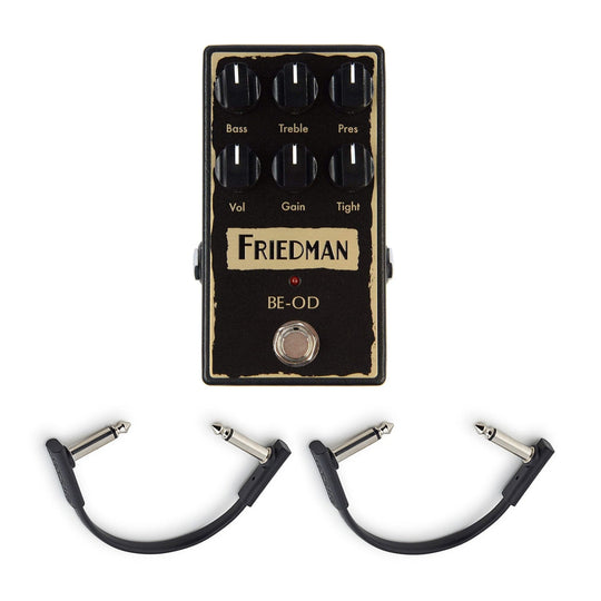 Friedman BE Overdrive Pedal w/(2) Rockboard Flat Patch Cables Bundle Effects and Pedals / Overdrive and Boost