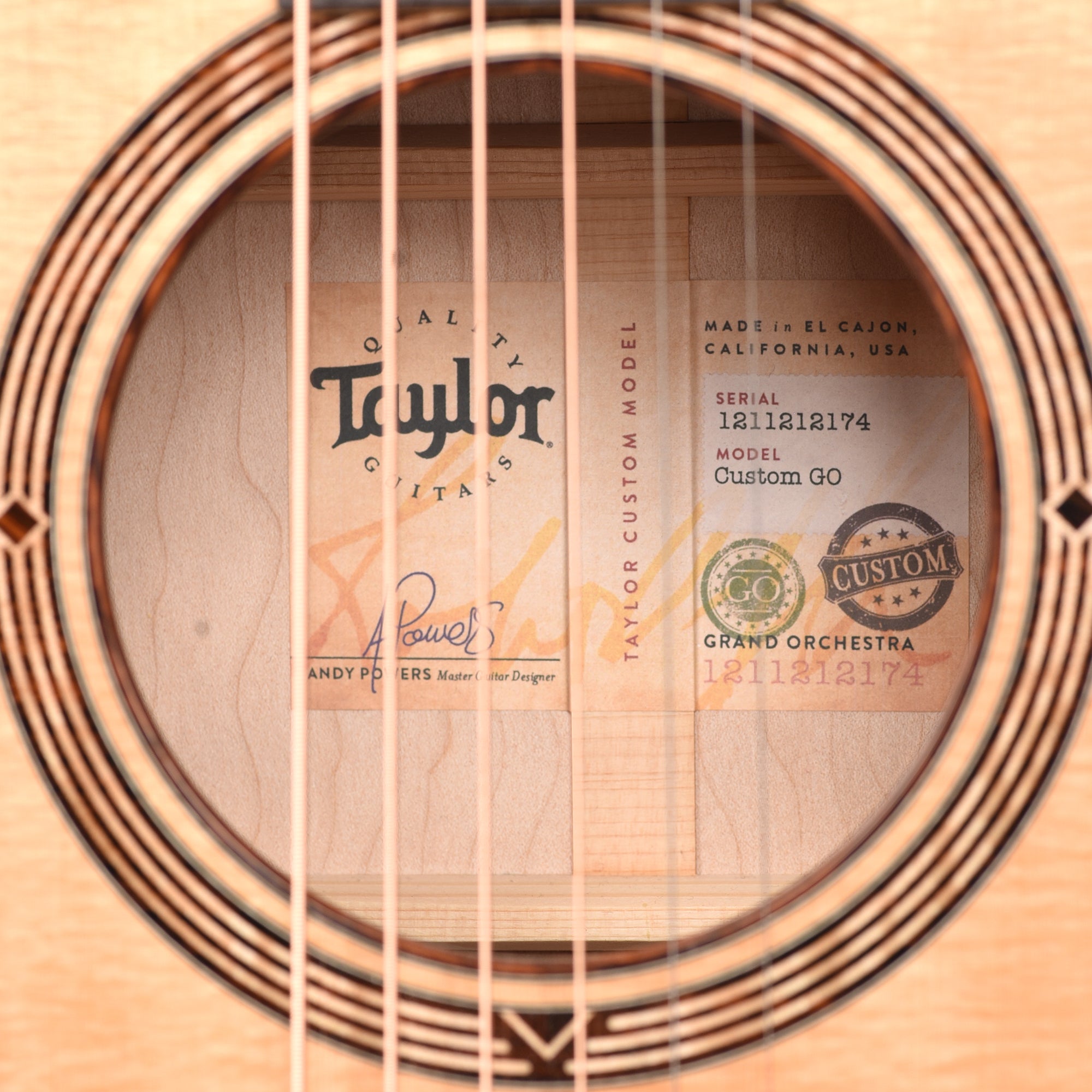 Taylor Custom Grand Orchestra Lutz Spruce/Maple Full Body Antique Blonde