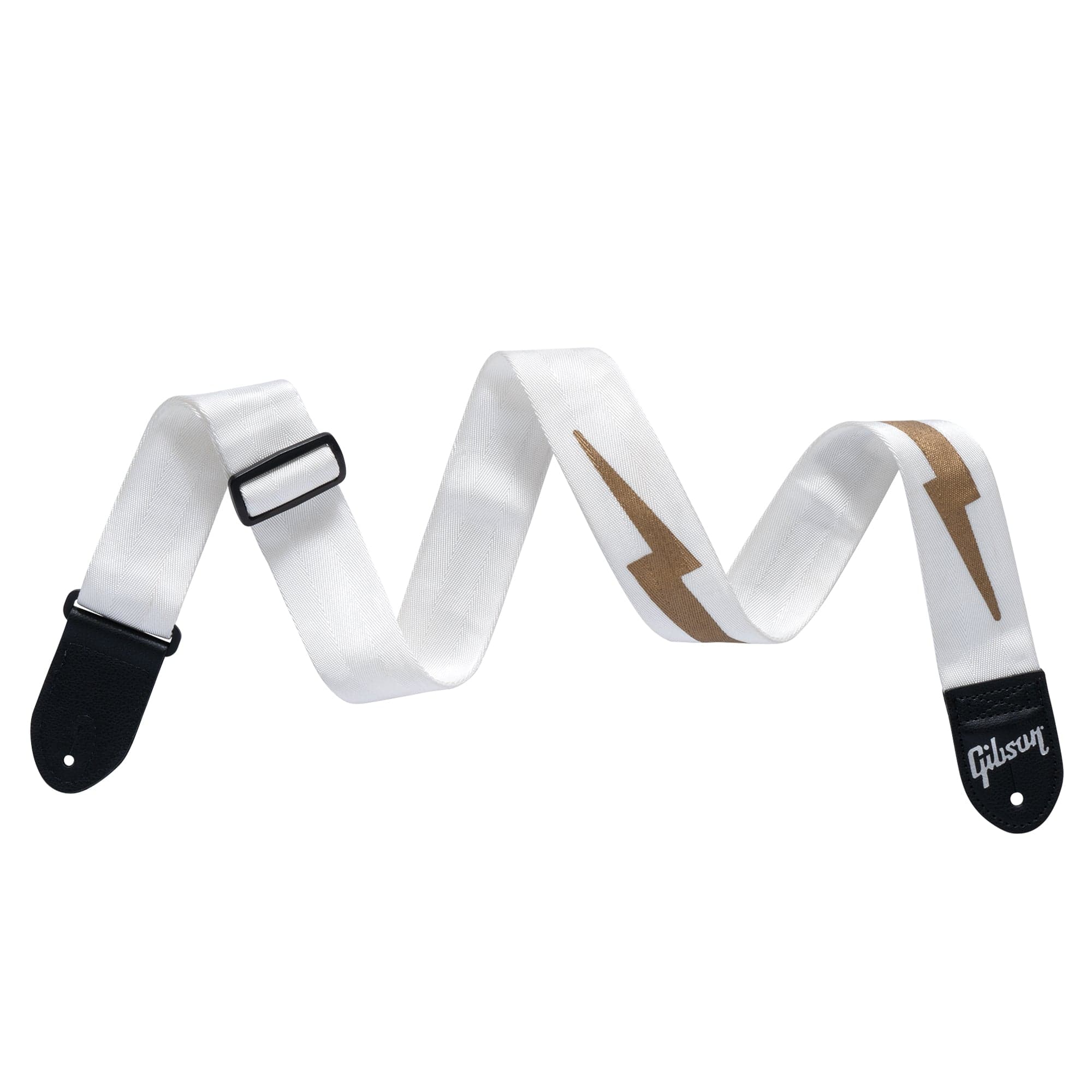 Gibson The Lightning Bolt Seatbelt Strap White Accessories / Straps