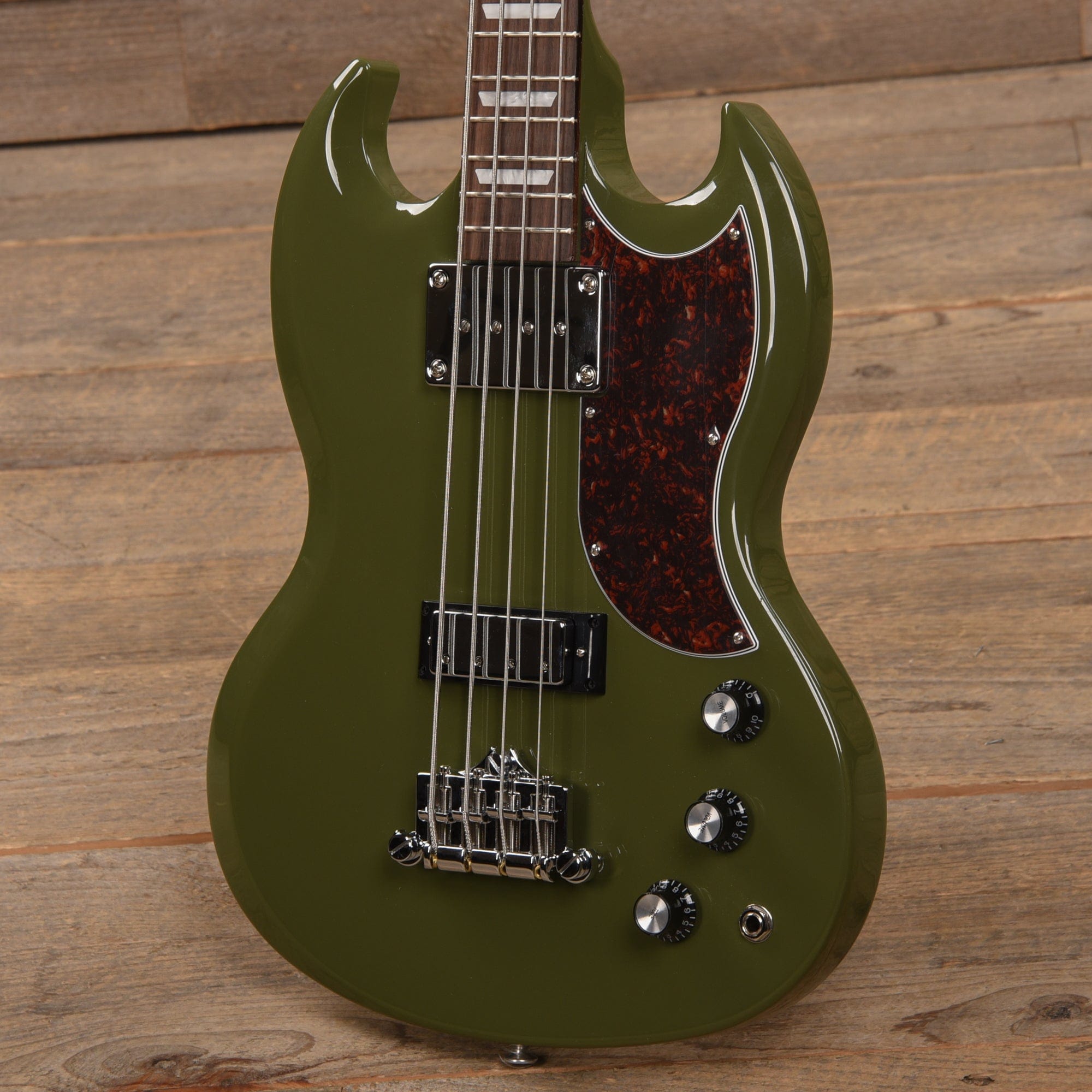 Gibson Modern SG Standard Bass Olive Drab w/Tortoise Pickguard Bass Guitars / 4-String