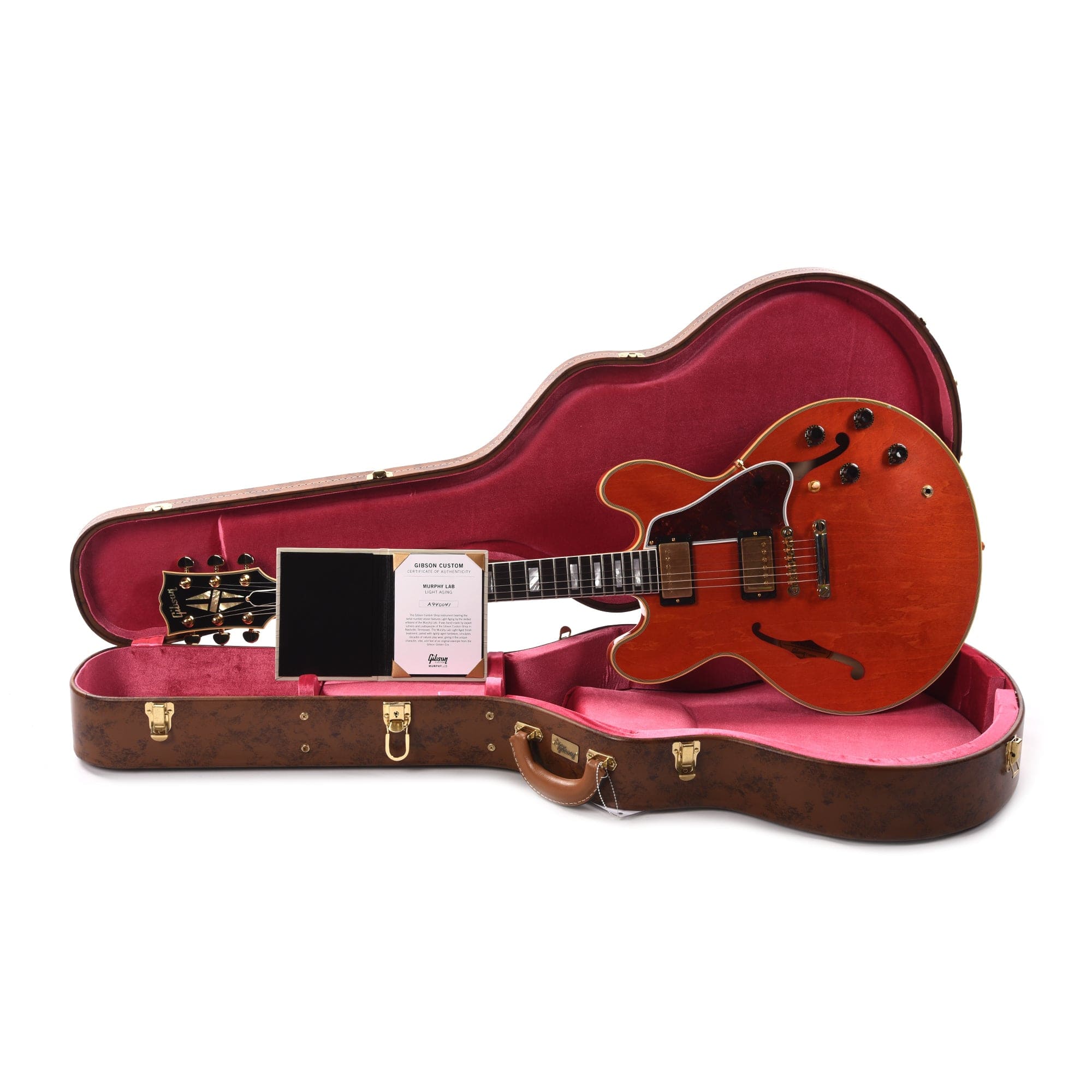 Gibson Custom Shop Murphy Lab 1959 ES-355 Reissue Stop Bar Watermelon Red Light Aged Electric Guitars / Semi-Hollow