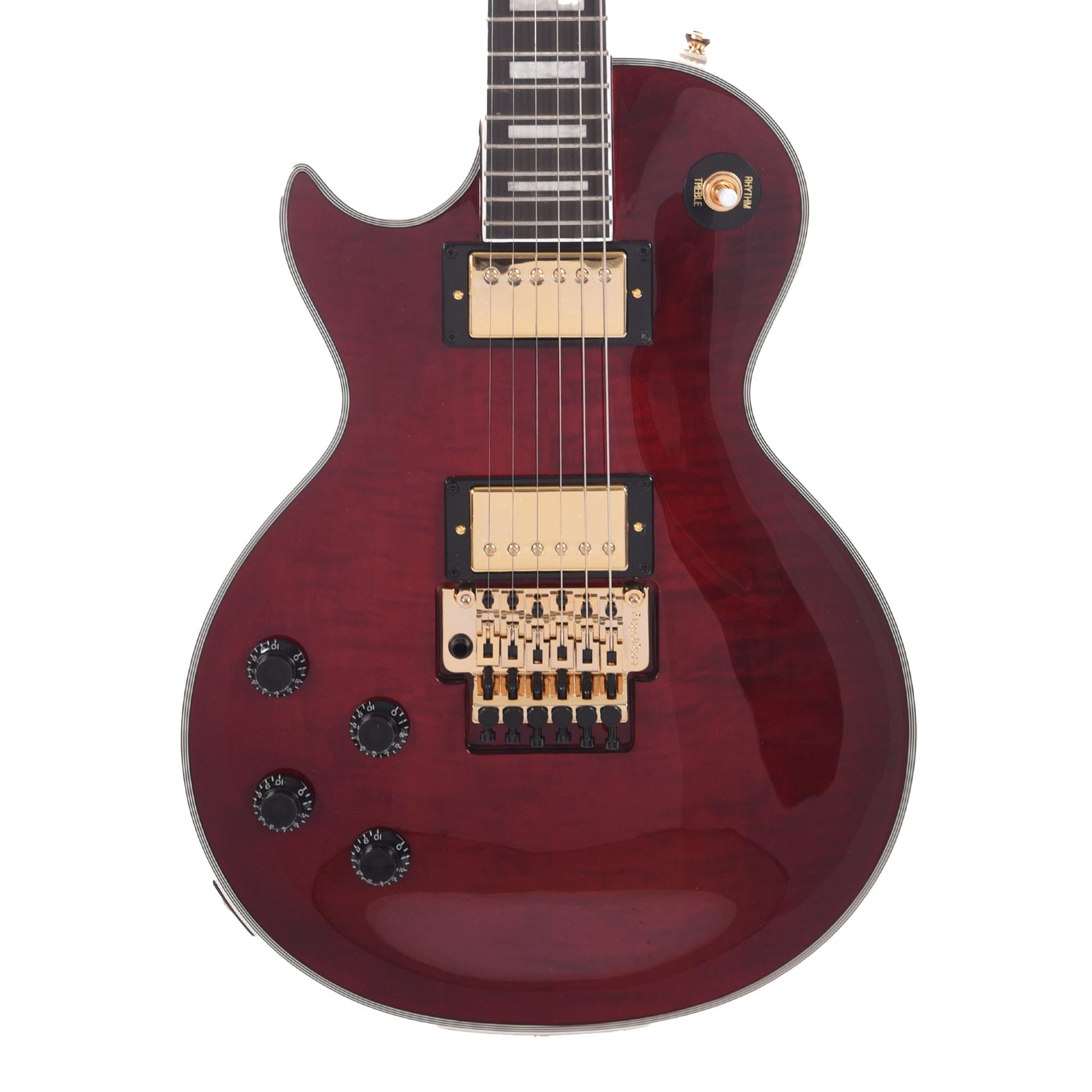 Epiphone Artist Alex Lifeson Les Paul Custom Axcess LEFTY Quilt Ruby Electric Guitars / Solid Body