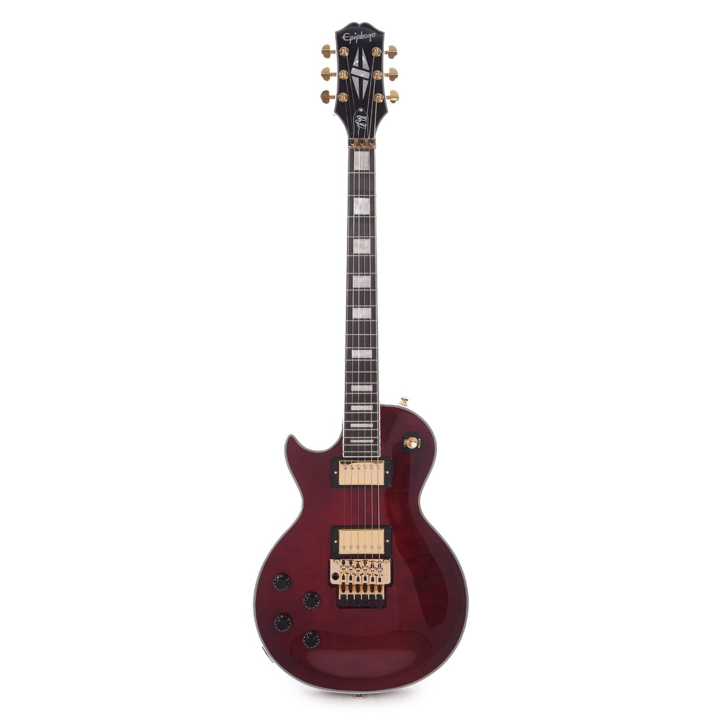 Epiphone Artist Alex Lifeson Les Paul Custom Axcess LEFTY Quilt Ruby Electric Guitars / Solid Body