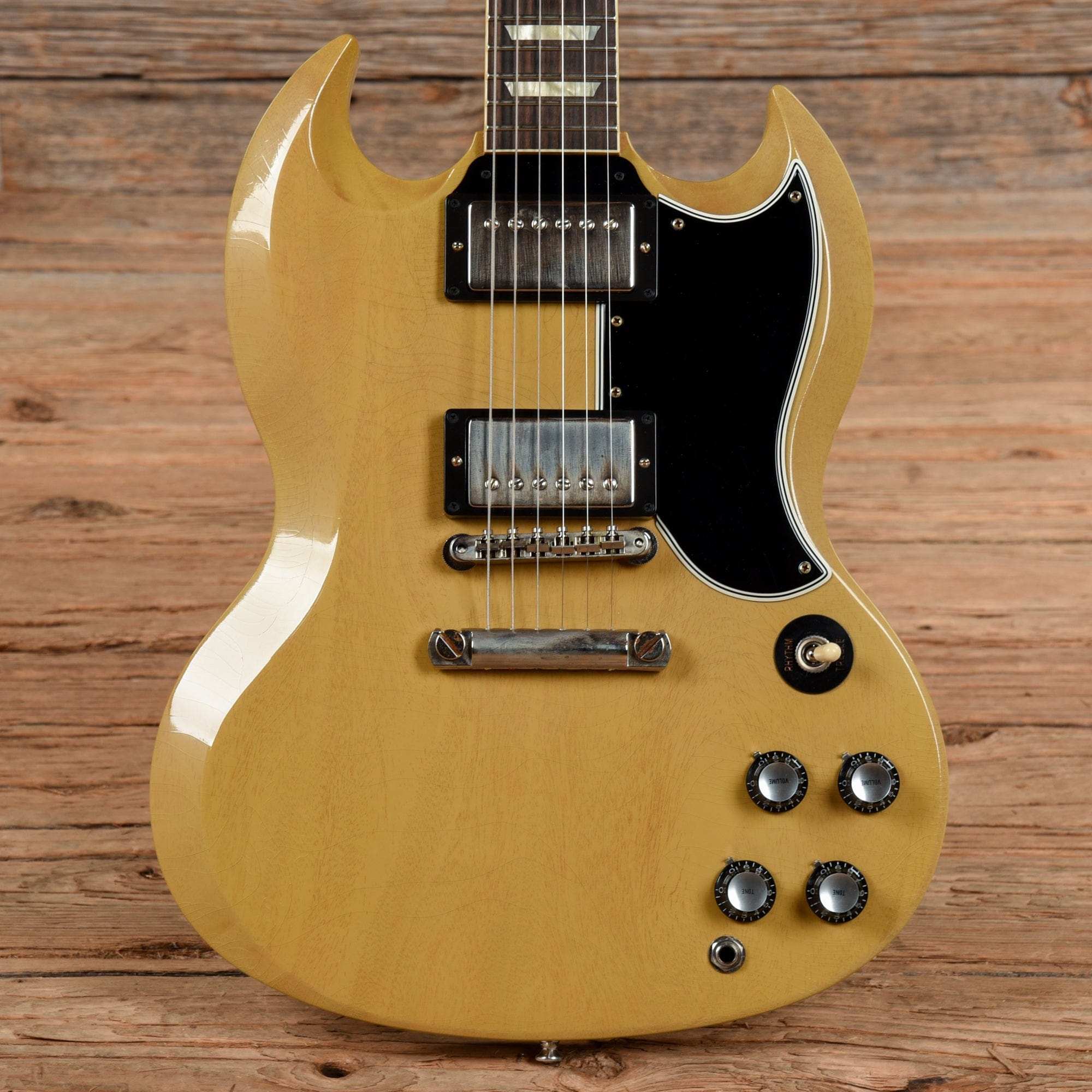 Gibson Custom Murphy Lab 61 Les Paul SG Standard Ultra Light Aged TV Yellow Electric Guitars / Solid Body