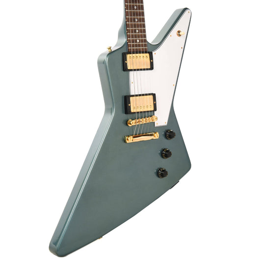 Gibson Custom Shop 1958 Korina Explorer Antique Pelham Blue VOS w/White PIckguard Electric Guitars / Solid Body