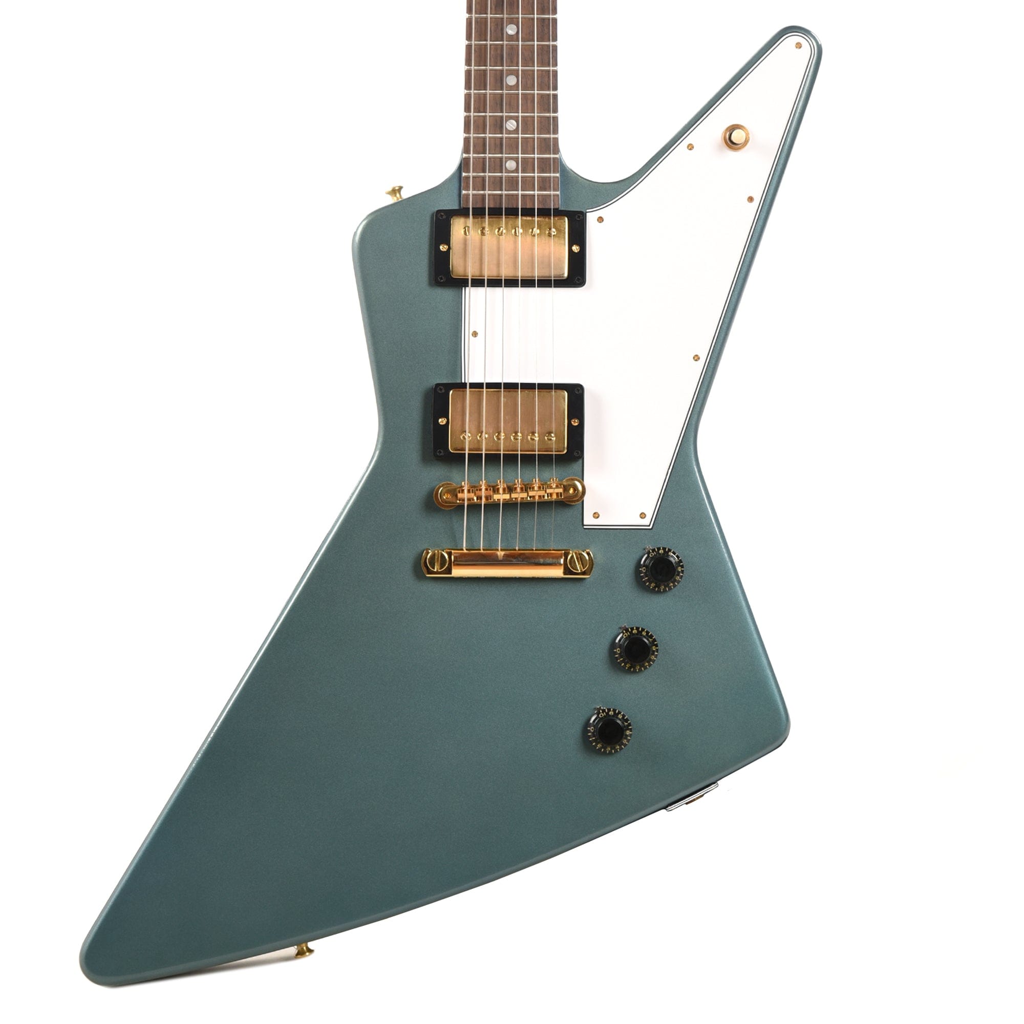 Gibson Custom Shop 1958 Korina Explorer Antique Pelham Blue VOS w/White PIckguard Electric Guitars / Solid Body