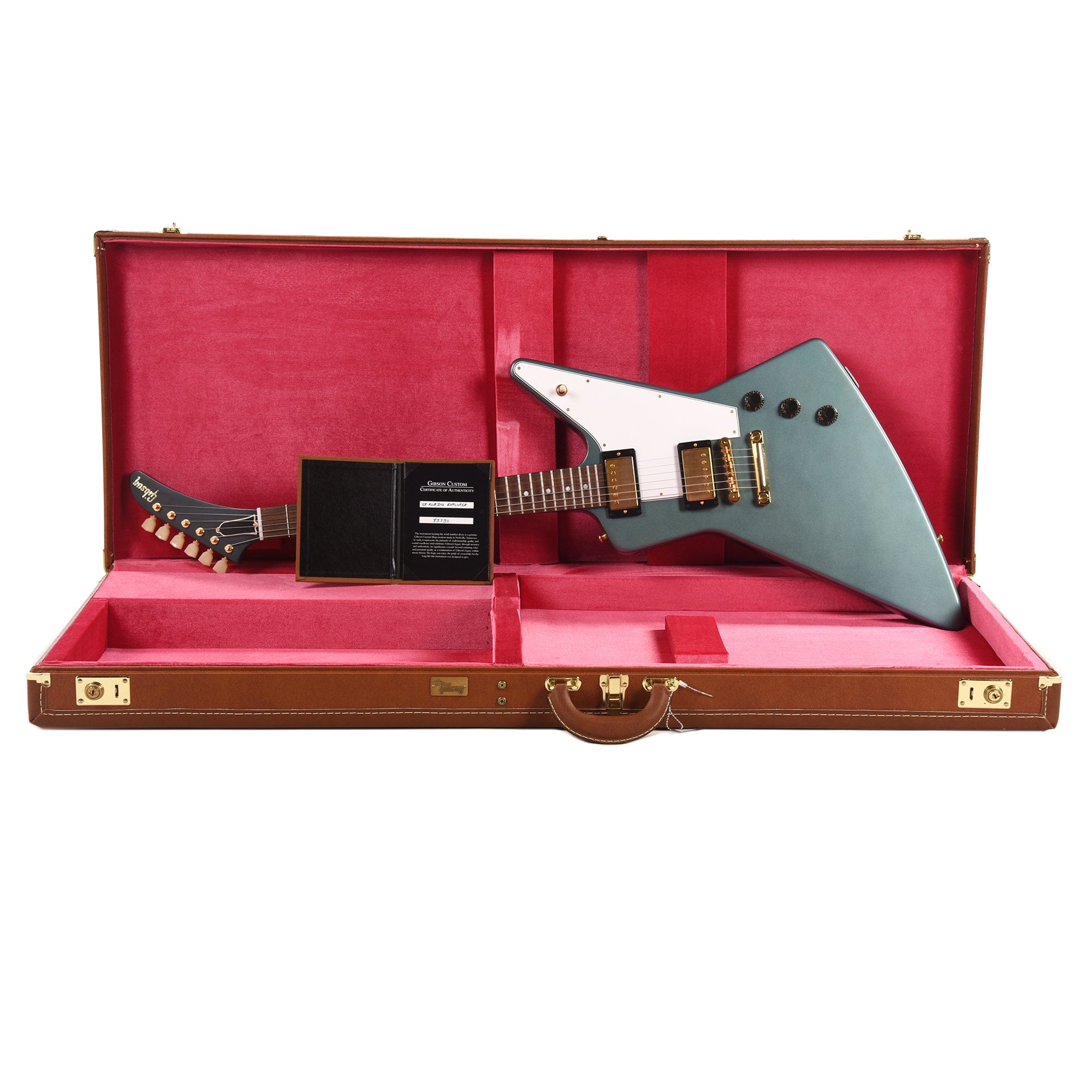 Gibson Custom Shop 1958 Korina Explorer Antique Pelham Blue VOS w/White PIckguard Electric Guitars / Solid Body