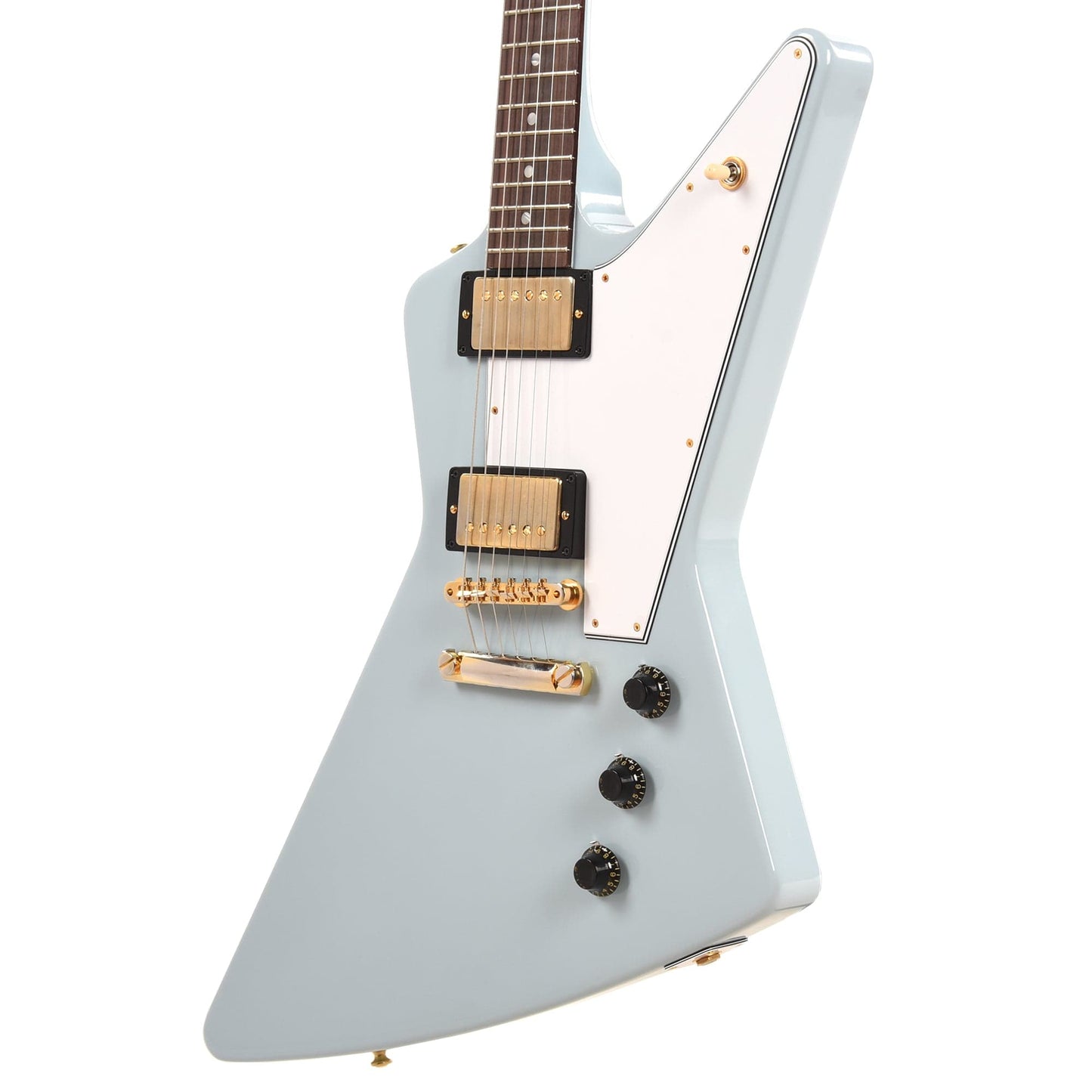 Gibson Custom Shop 1958 Korina Explorer Frost Blue VOS w/White PIckguard Electric Guitars / Solid Body