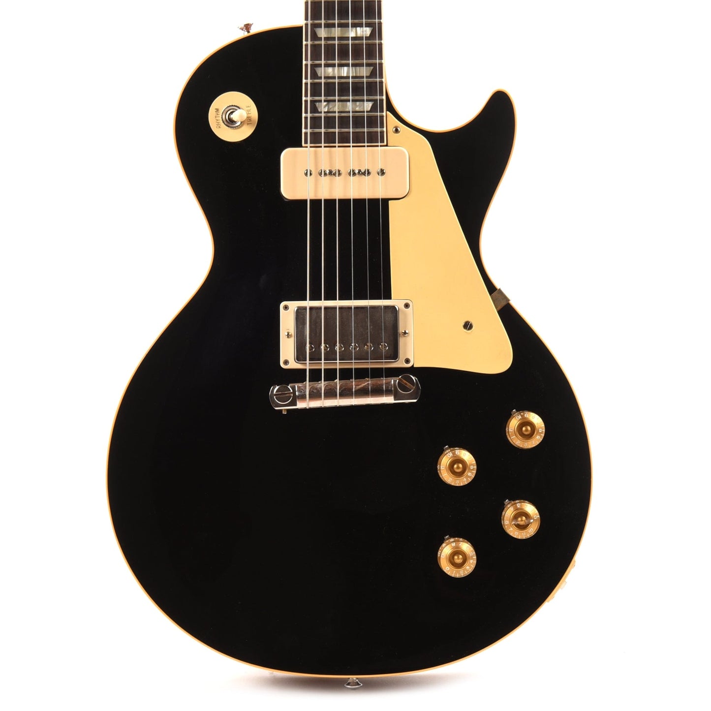 Gibson Custom Shop Murphy Lab 1954 Les Paul Standard "CME Spec" Antique Ebony Ultra Light Aged w/P90 Neck & Custom "S" Bucker Bridge Electric Guitars / Solid Body