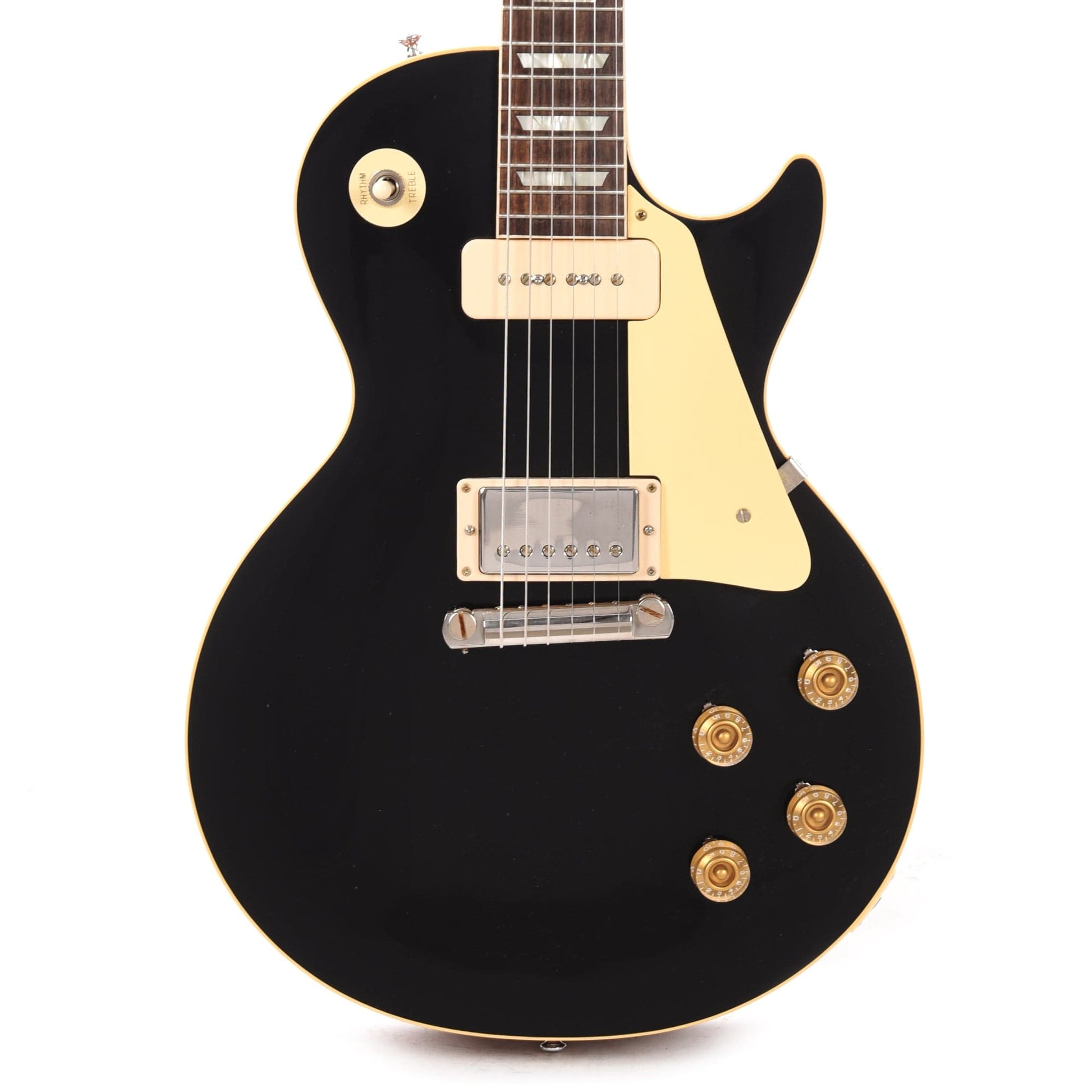 Gibson Custom Shop Murphy Lab 1954 Les Paul Standard "CME Spec" Antique Ebony Ultra Light Aged w/P90 Neck & Custom "S" Bucker Bridge Electric Guitars / Solid Body