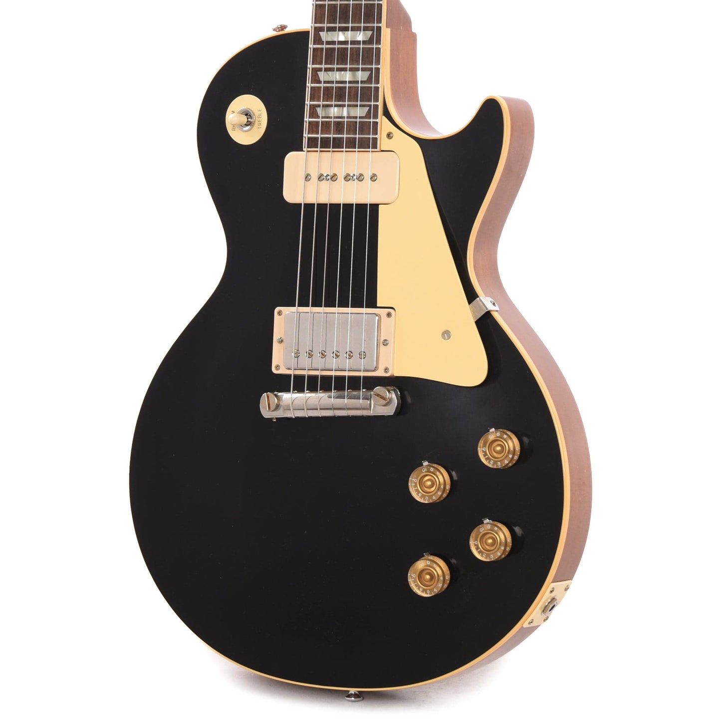 Gibson Custom Shop Murphy Lab 1954 Les Paul Standard "CME Spec" Antique Ebony Ultra Light Aged w/P90 Neck & Custom "S" Bucker Bridge Electric Guitars / Solid Body