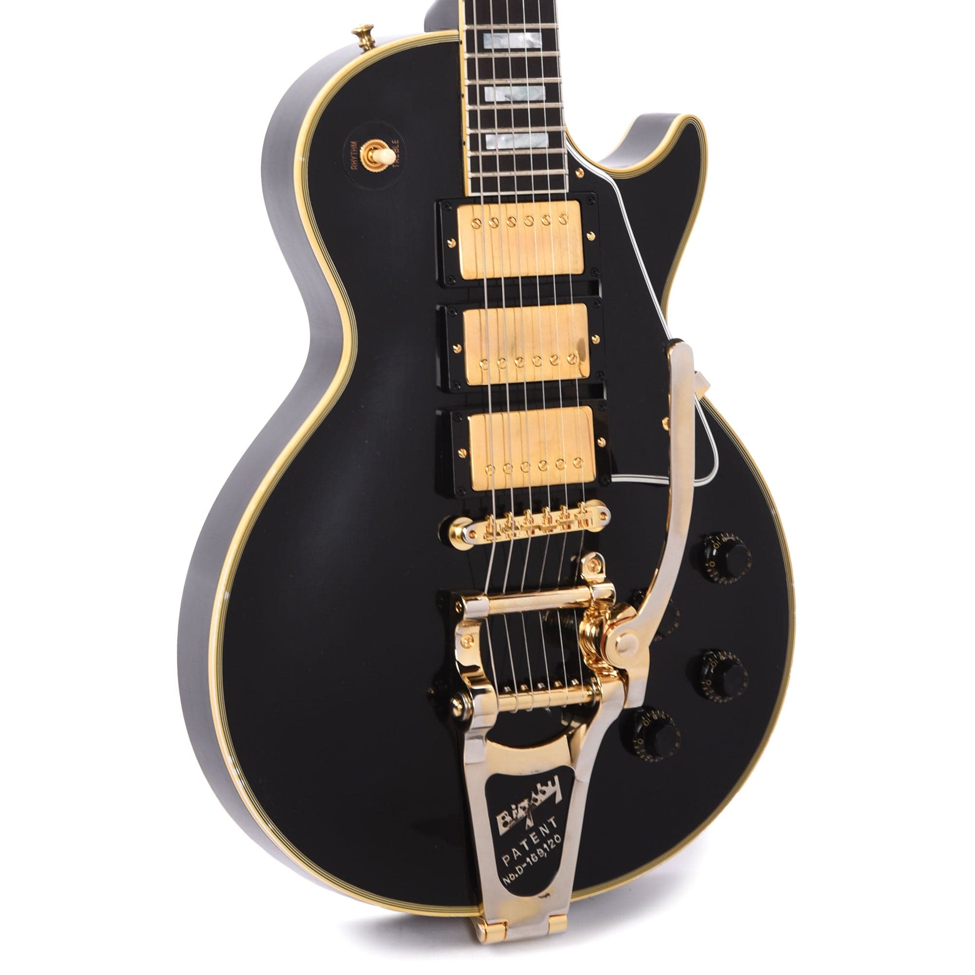 Gibson Custom Shop Murphy Lab 1957 Les Paul Custom Reissue 3-Pickup Ebony Light Aged w/Bigsby Electric Guitars / Solid Body