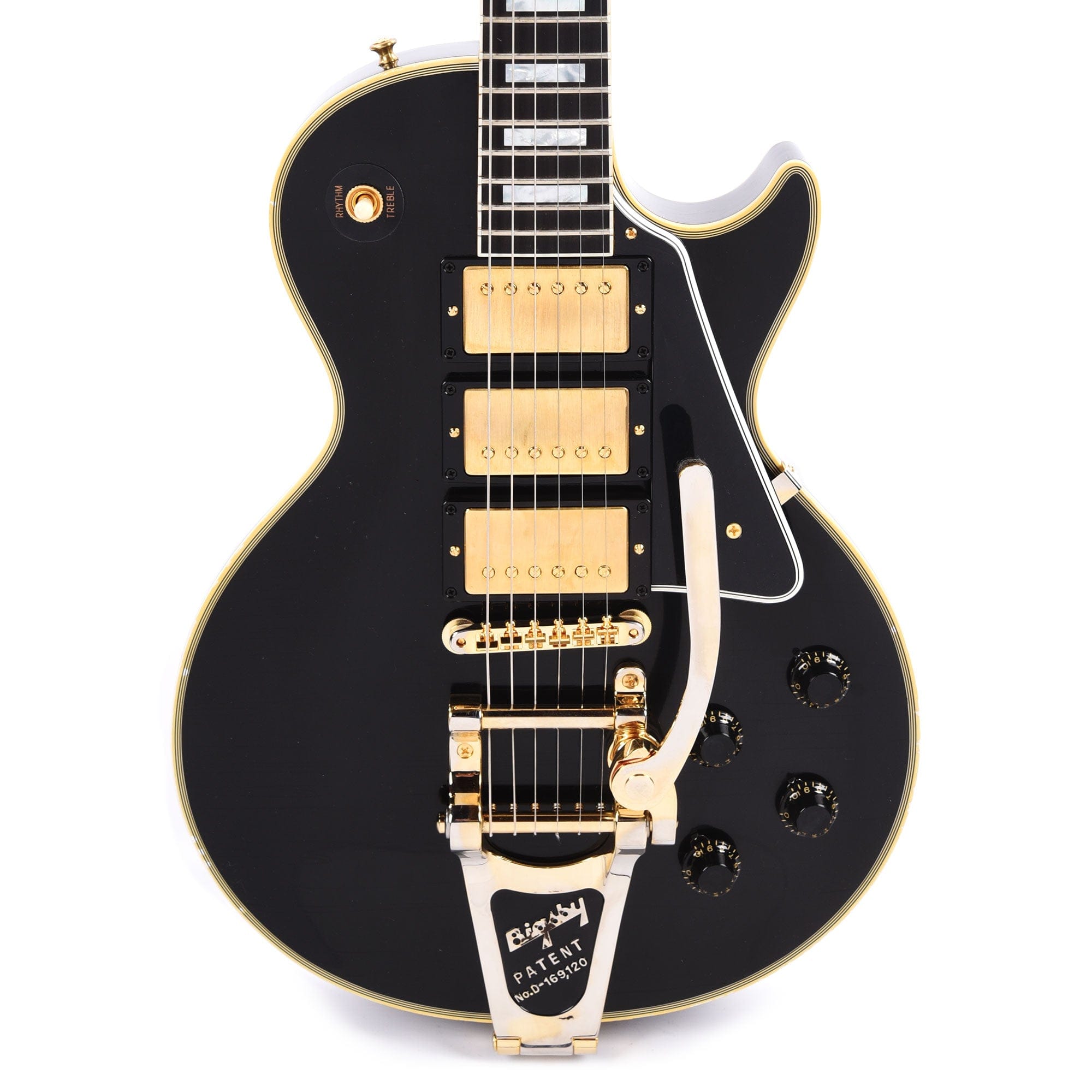 Gibson Custom Shop Murphy Lab 1957 Les Paul Custom Reissue 3-Pickup Ebony Light Aged w/Bigsby Electric Guitars / Solid Body