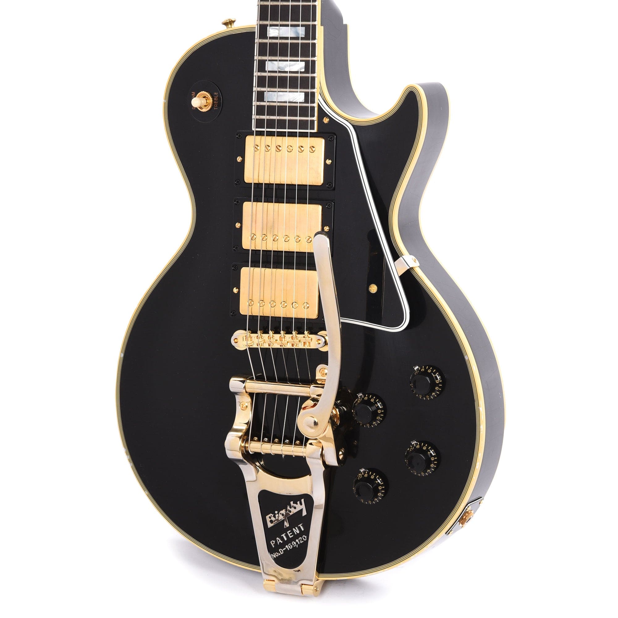 Gibson Custom Shop Murphy Lab 1957 Les Paul Custom Reissue 3-Pickup Ebony Light Aged w/Bigsby Electric Guitars / Solid Body