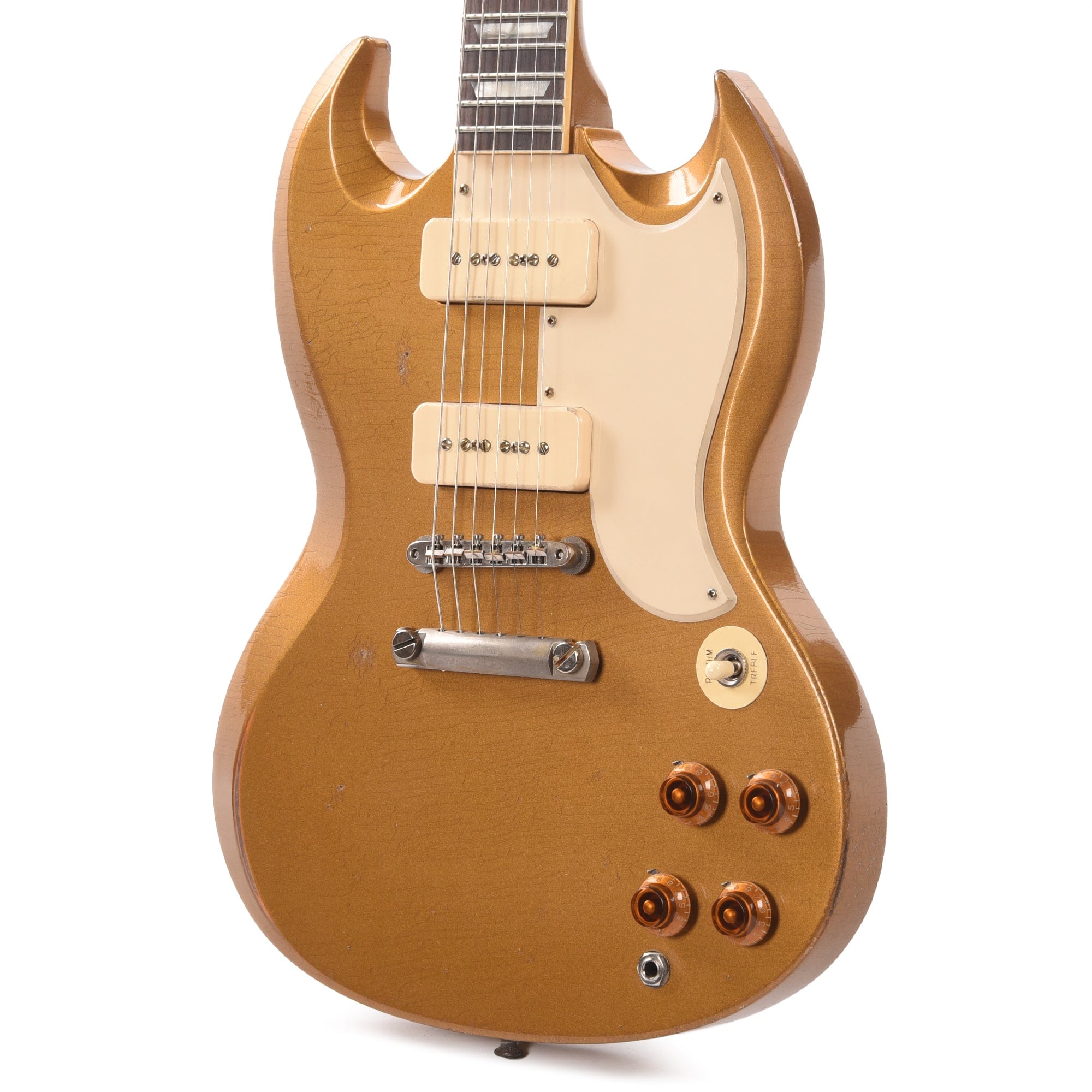 Gibson Custom Shop Murphy Lab 1961 Les Paul SG Standard Heavy Aged Antique Double Gold w/P90s & Single-Ring Klusons Electric Guitars / Solid Body