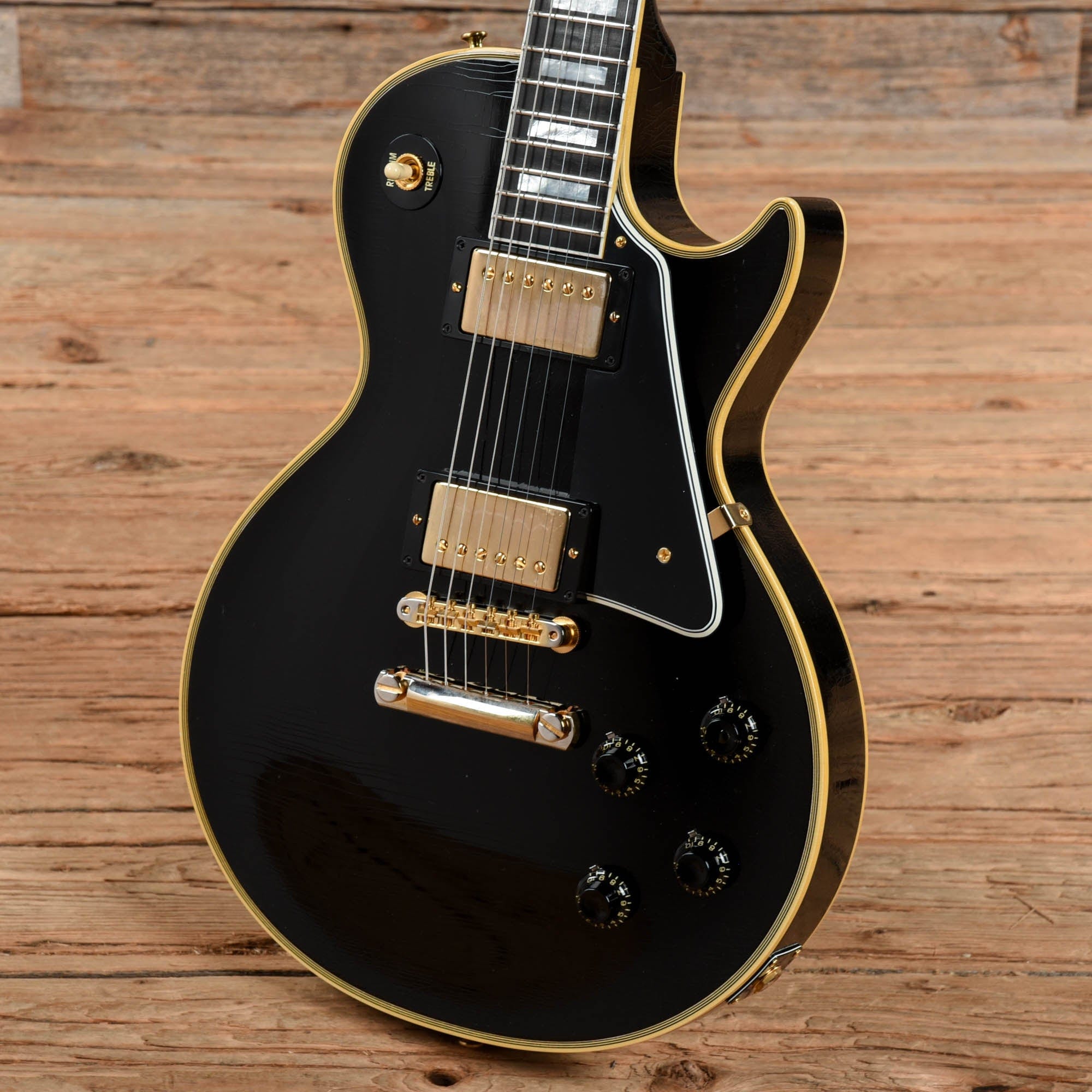 Gibson Custom Shop Murphy Lab 57 Les Paul Custom Ultra Light Aged Ebony 2021 Electric Guitars / Solid Body