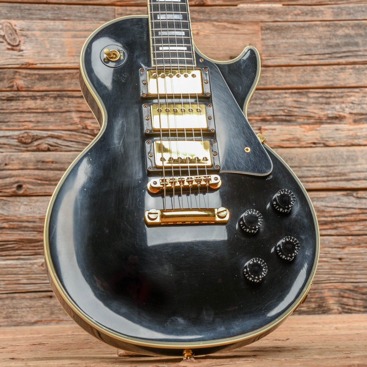 Gibson Les Paul Custom Ebony 1990 Electric Guitars / Solid Body