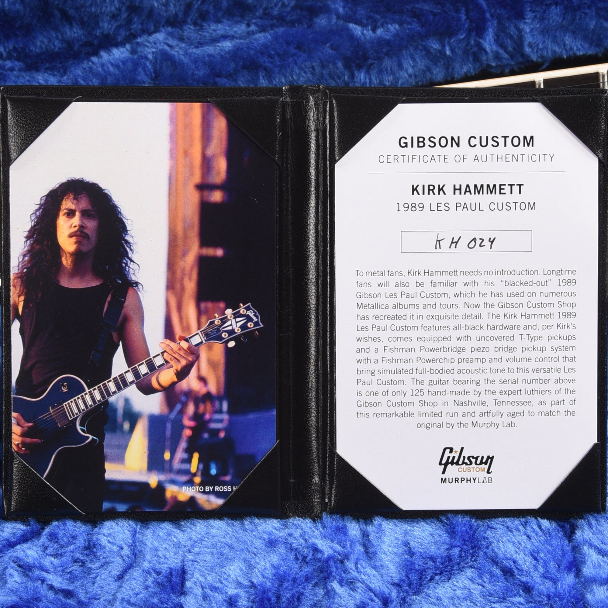 Gibson Limited Custom Shop Artist Kirk Hammett 1989 Les Paul Custom Ebony Murphy Lab Aged Electric Guitars / Solid Body