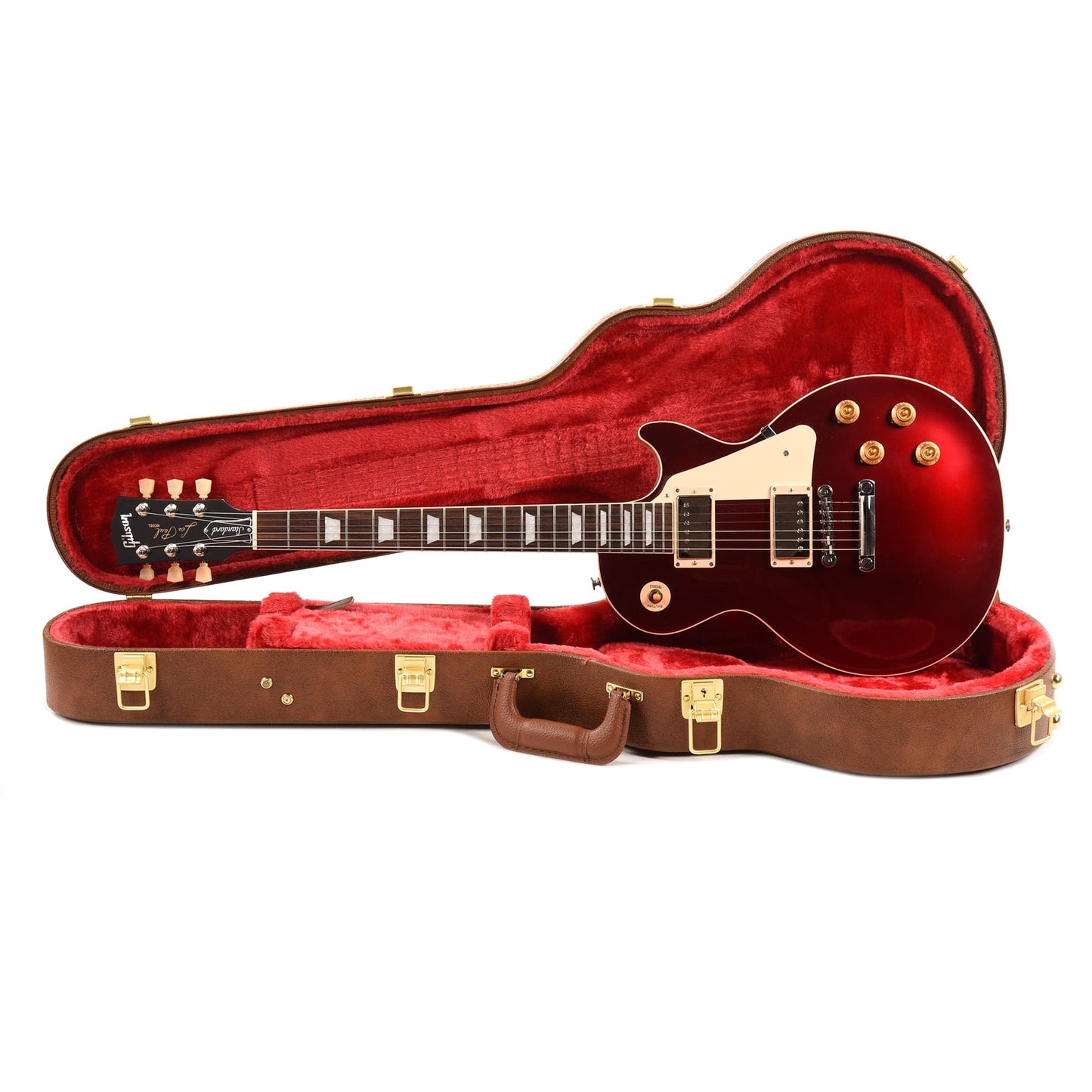 Gibson Original Les Paul Standard '50s Plain Top Sparkling Burgundy Top Sparkling Electric Guitars / Solid Body