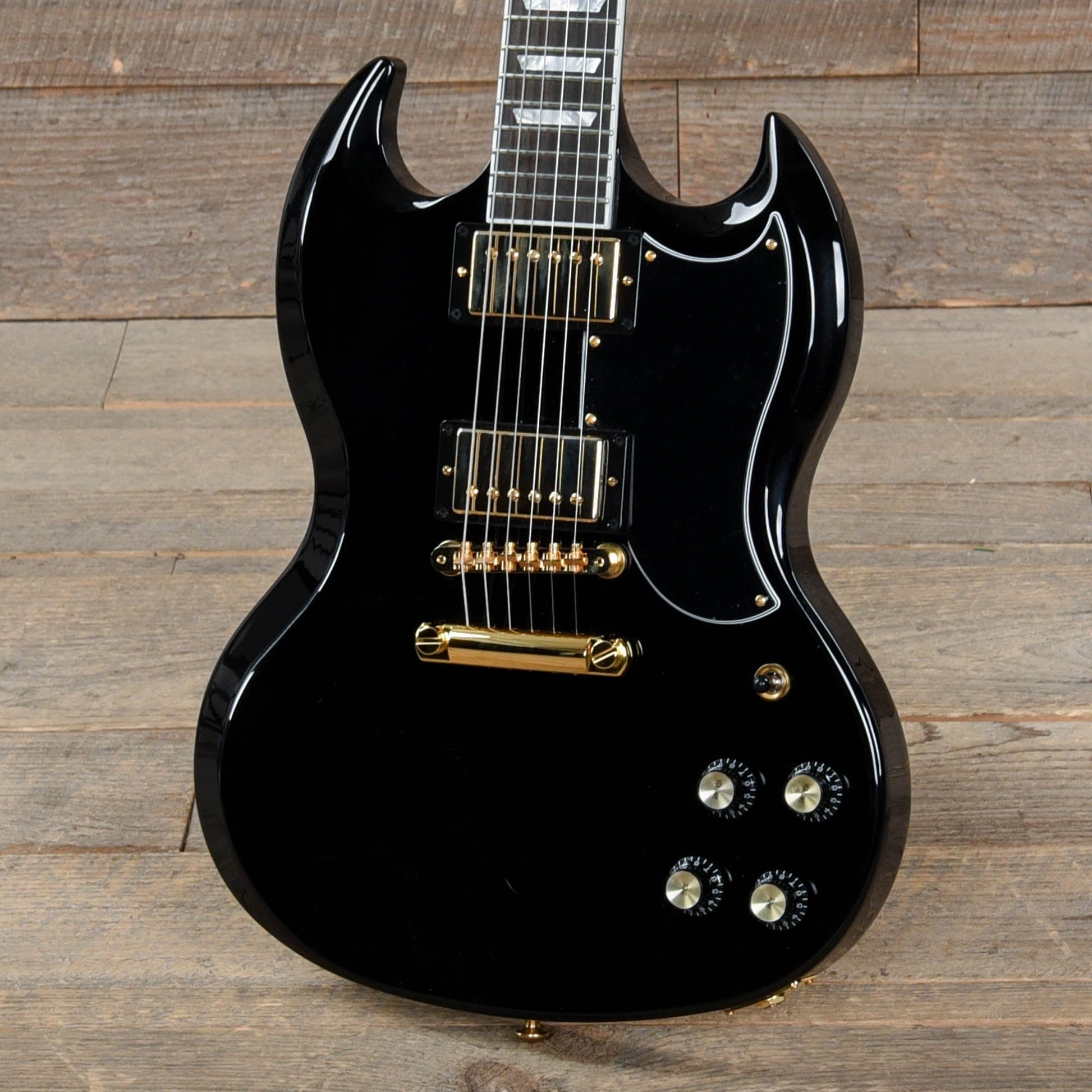 Gibson USA SG Modern Ebony w/Gold Hardware Electric Guitars / Solid Body