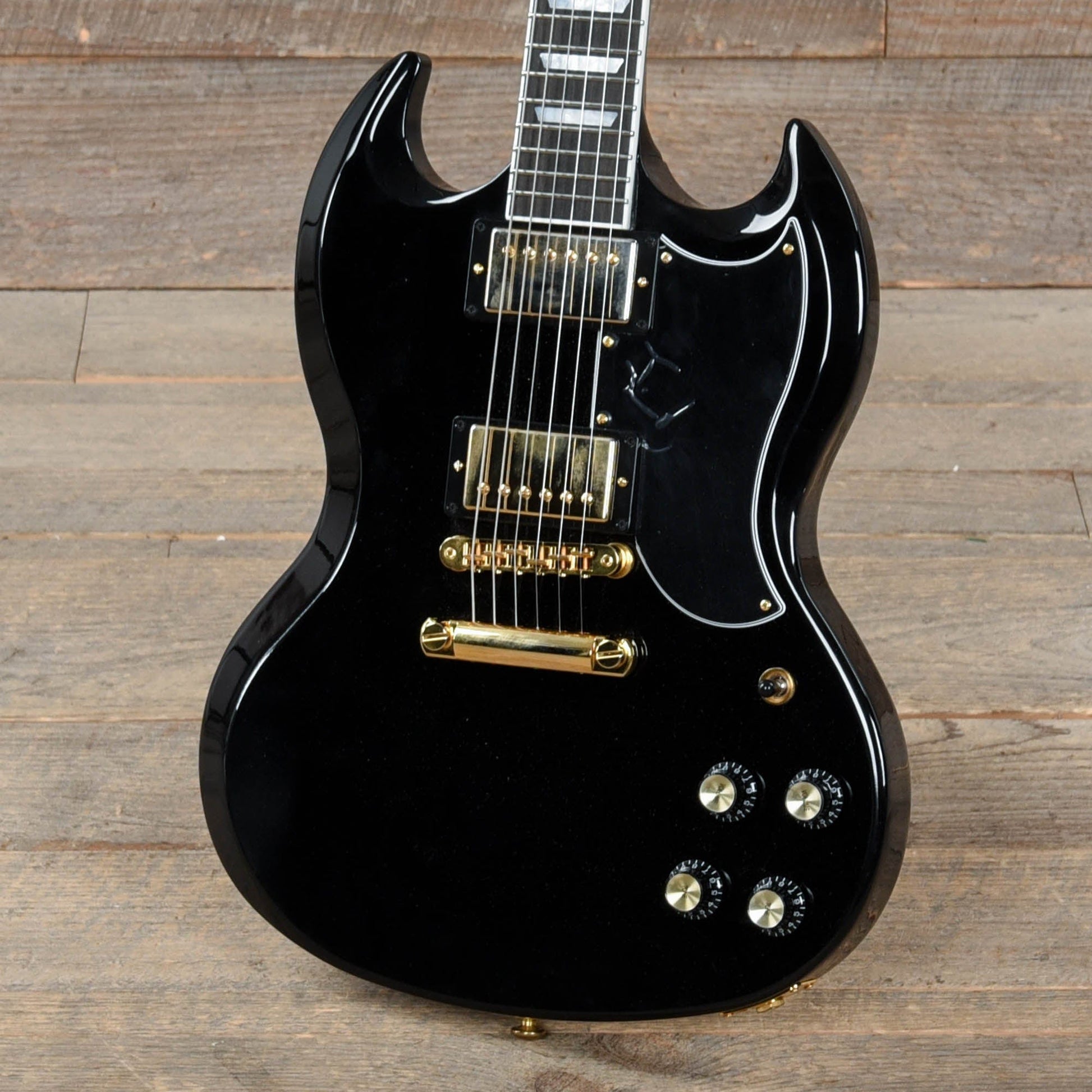 Gibson USA SG Modern Ebony w/Gold Hardware Electric Guitars / Solid Body