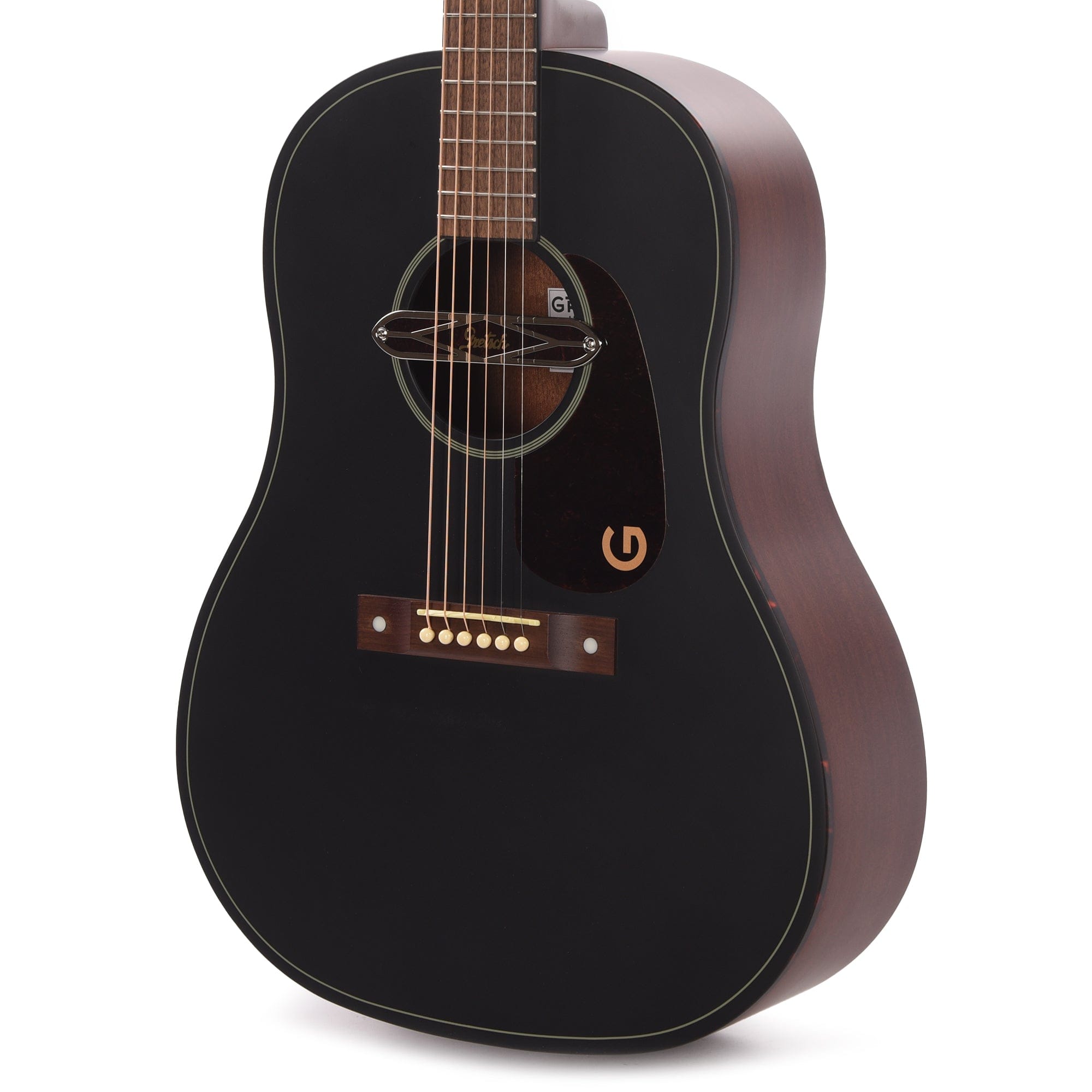 Gretsch Deltoluxe Dreadnought Acoustic Guitar Black Top Acoustic Guitars / Dreadnought