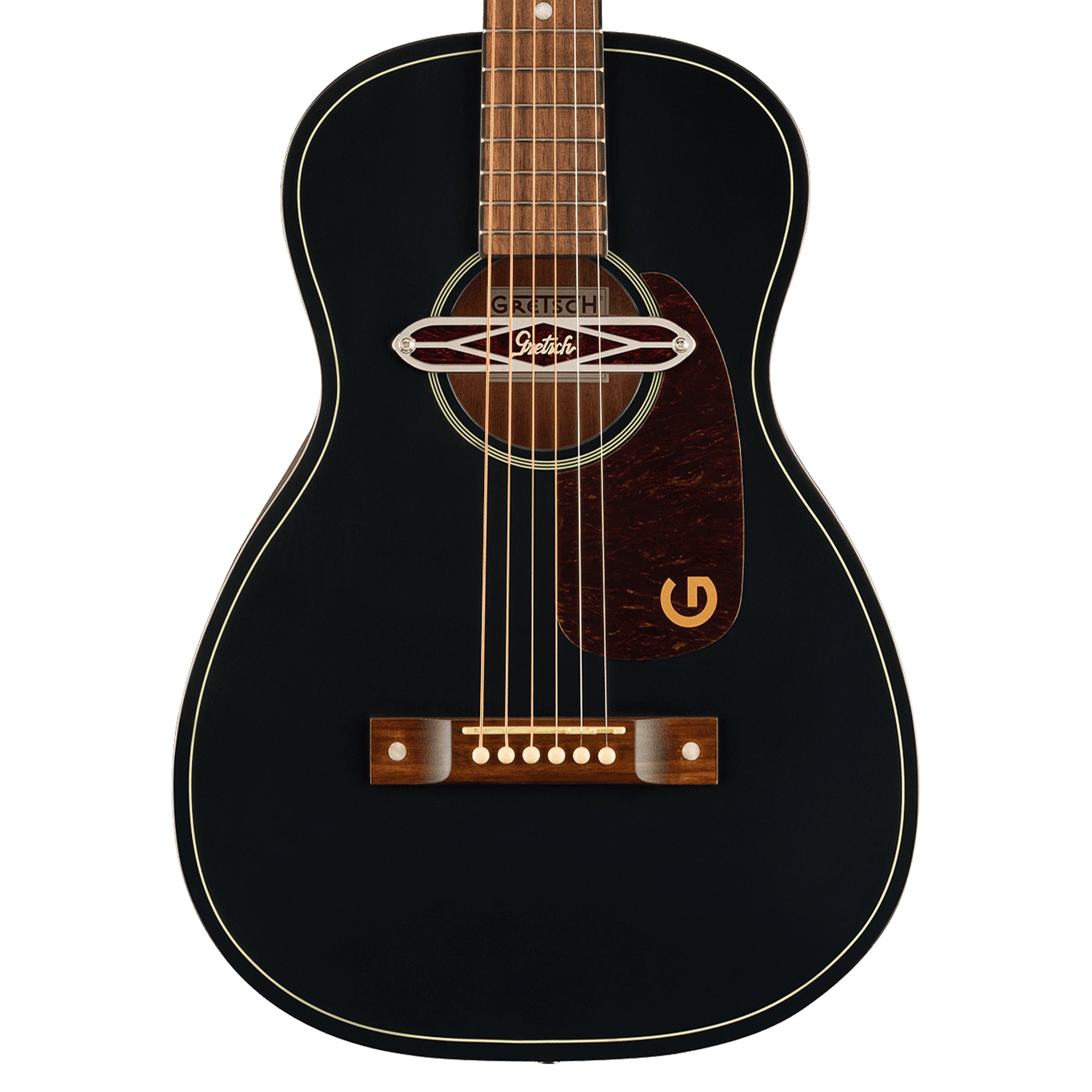 Gretsch Deltoluxe Parlor Acoustic Guitar Black Top Acoustic Guitars / Parlor