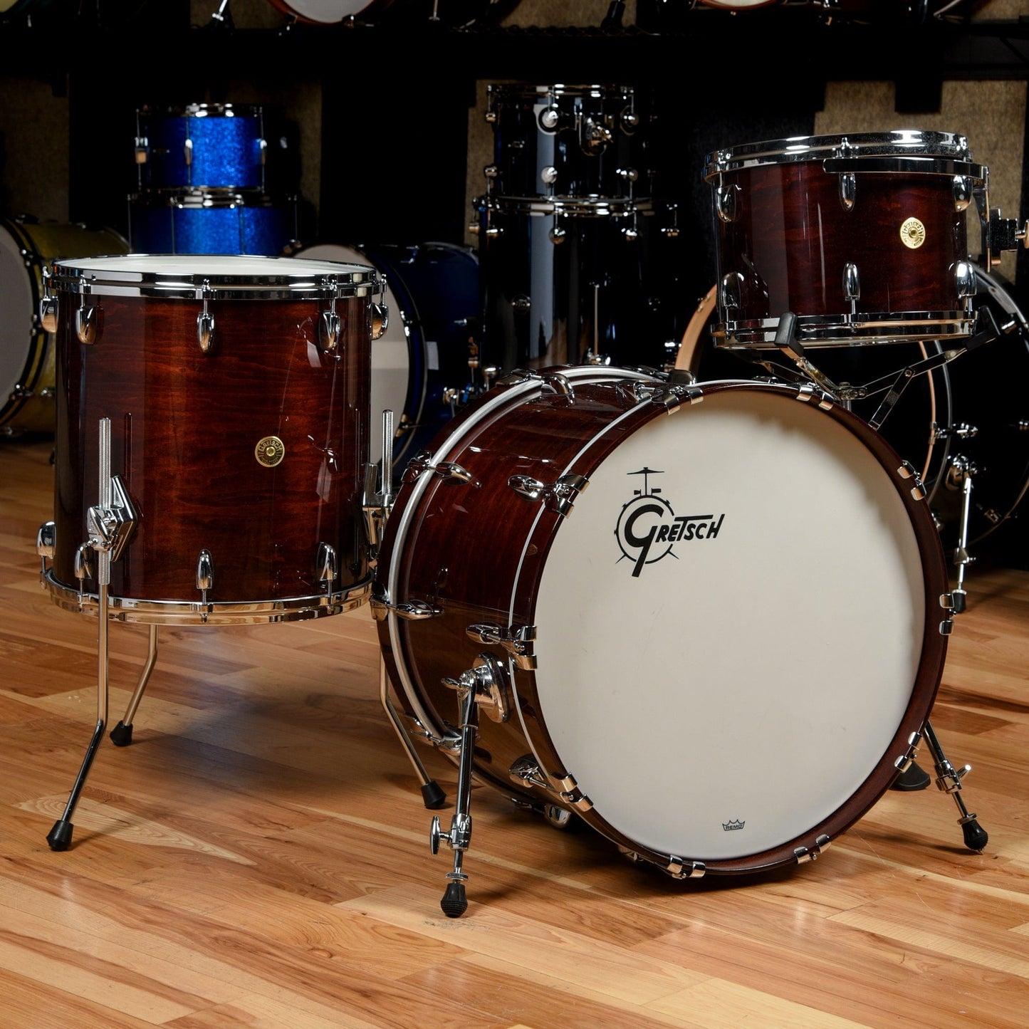 Gretsch USA Custom 13/16/22 3pc. Drum Kit Walnut Gloss Drums and Percussion / Acoustic Drums / Full Acoustic Kits