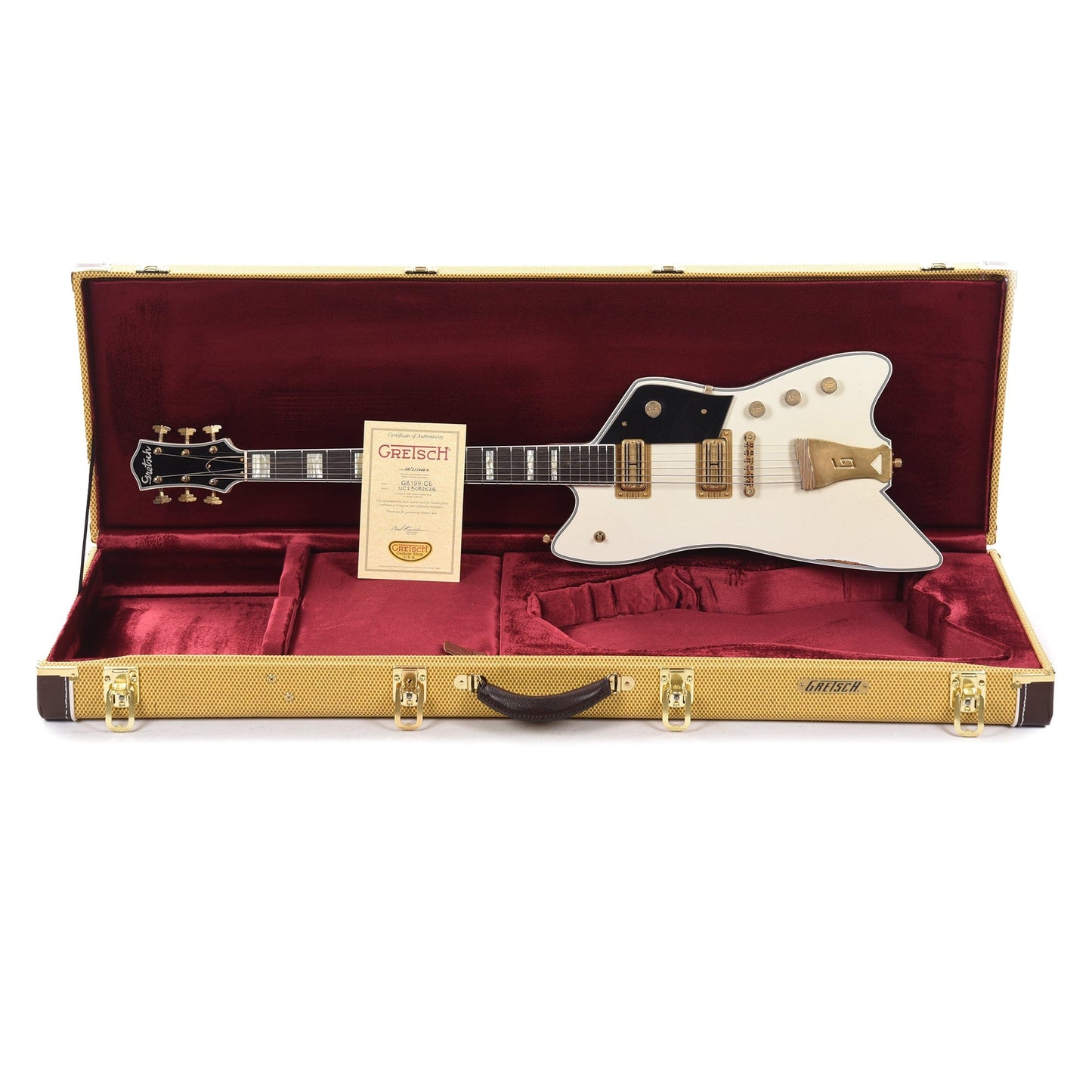 Gretsch Custom Shop G6199-CB Caddy Bo Baritone Relic Aged Olympic White Master Built by Chad Henrichsen Electric Guitars / Solid Body