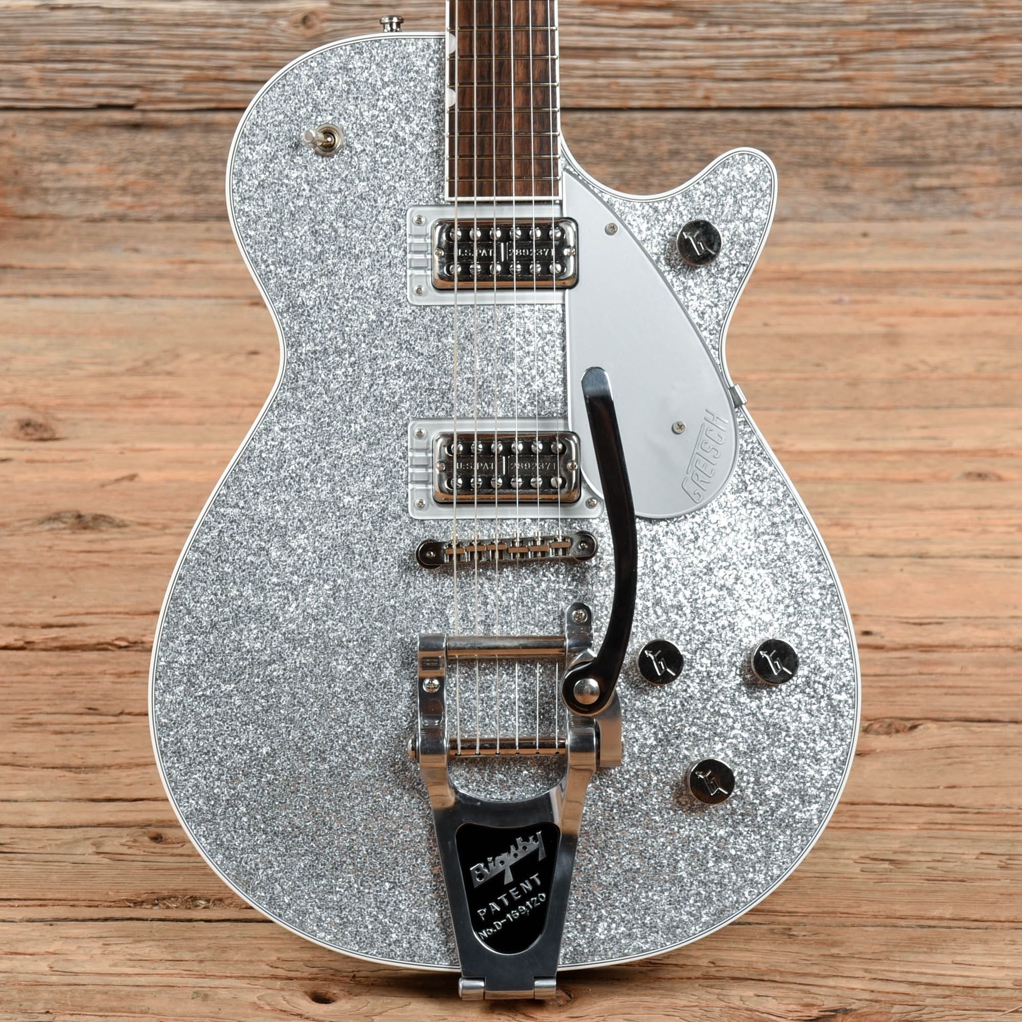 Gretsch G6129T Players Edition Jet FT with Bigsby Silver Sparkle