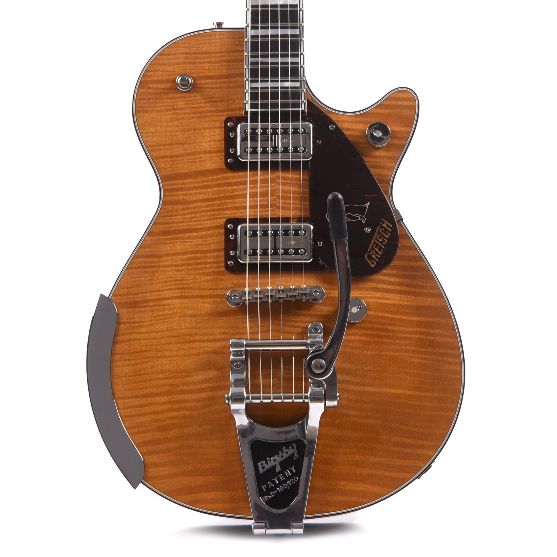 Gretsch G6134TFM-NH Nigel Hendroff Signature Penguin Amber Flame Electric Guitars / Solid Body