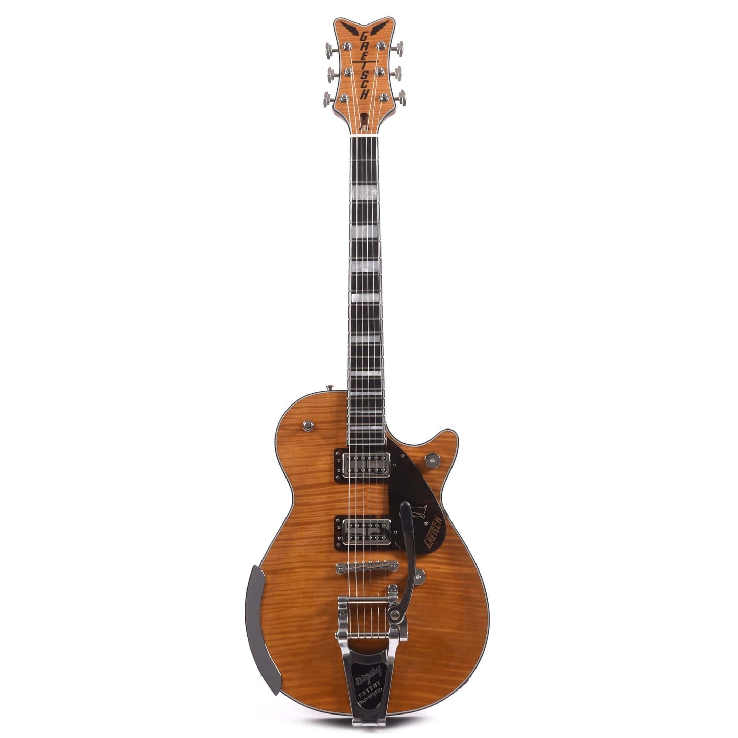 Gretsch G6134TFM-NH Nigel Hendroff Signature Penguin Amber Flame Electric Guitars / Solid Body