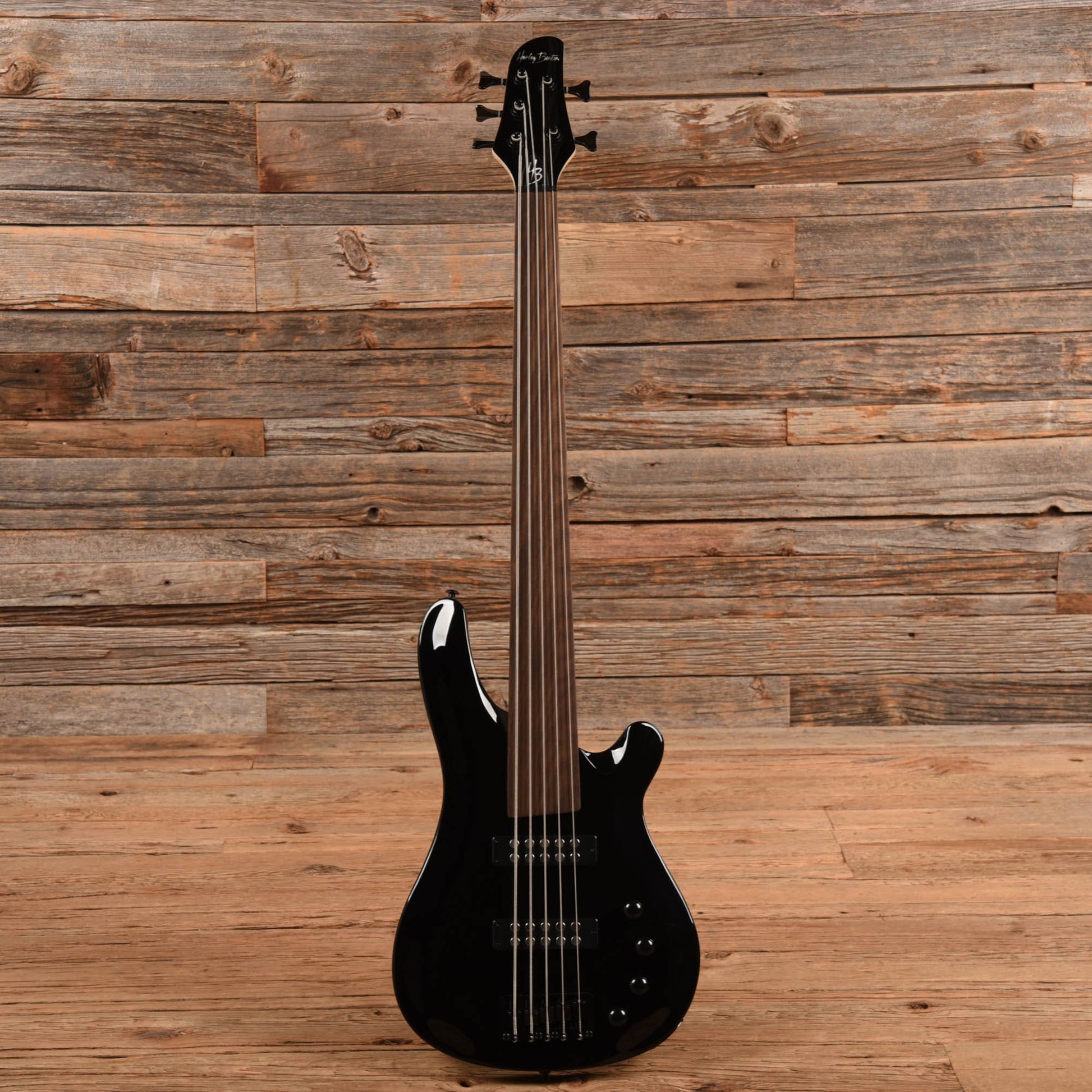 Harley Benton B-550FL BK Progressive Series Black Bass Guitars / 5-String or More