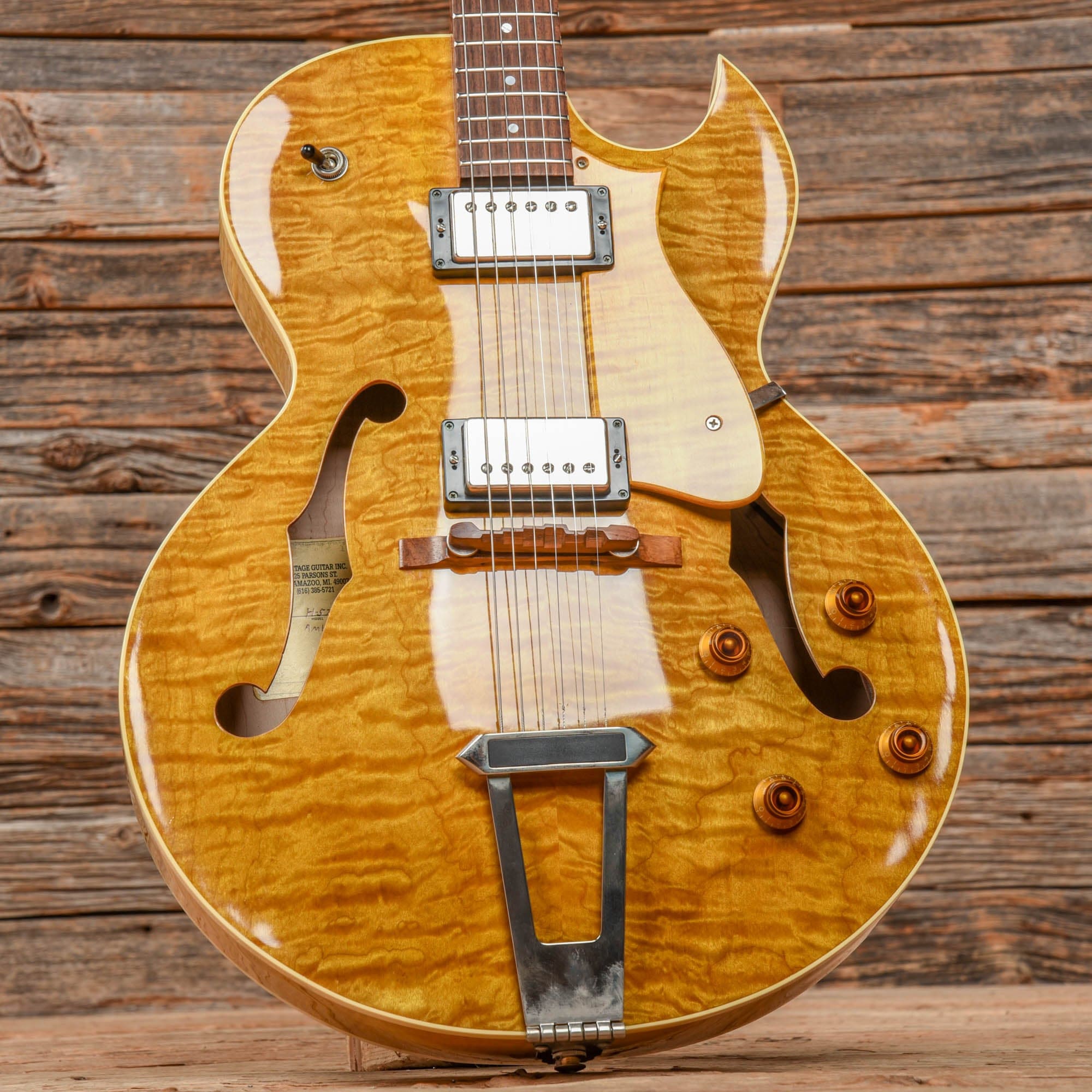 Heritage H575 Amber/Quilt Top/Flame Back Amber/Honey 1996 Electric Guitars / Hollow Body