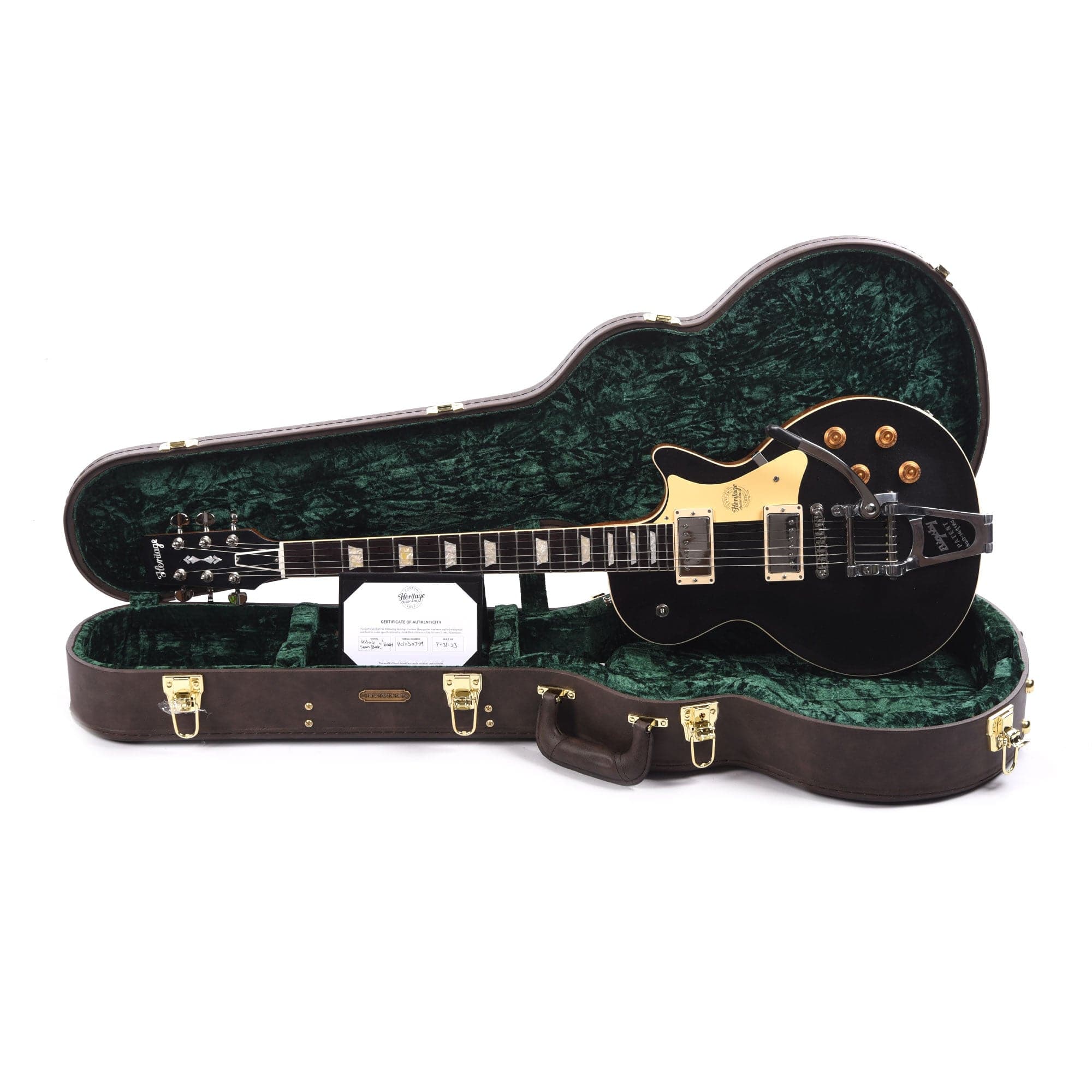 Heritage Custom Shop H-150 Space Black w/Bigsby & Hardshell Case Electric Guitars / Solid Body