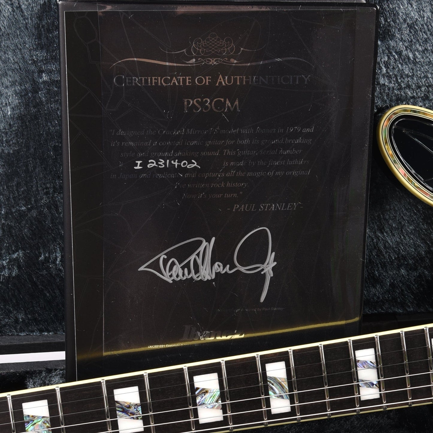 Ibanez PS3CM Paul Stanley Signature Model w/Black "Cracked Mirror" Top Electric Guitars / Solid Body