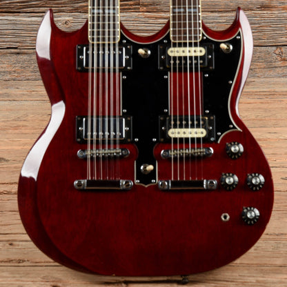 Ibanez SG Style 2402 Double Neck 6/12 Cherry 1970s Electric Guitars / Solid Body