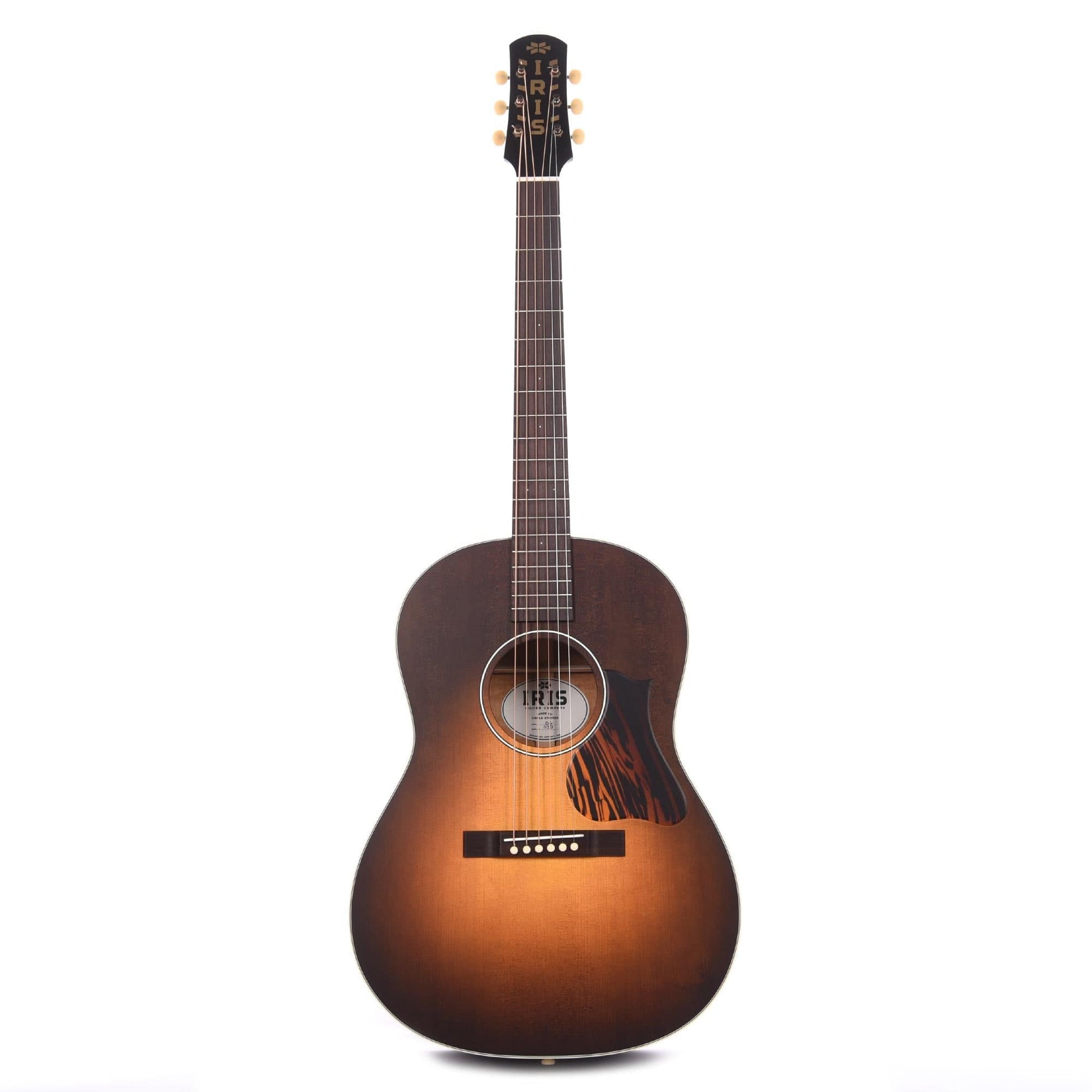 Iris OG Adirondack/Figured Mahogany Tobacco Burst Satin w/Firestripe Pickguard Acoustic Guitars / Dreadnought