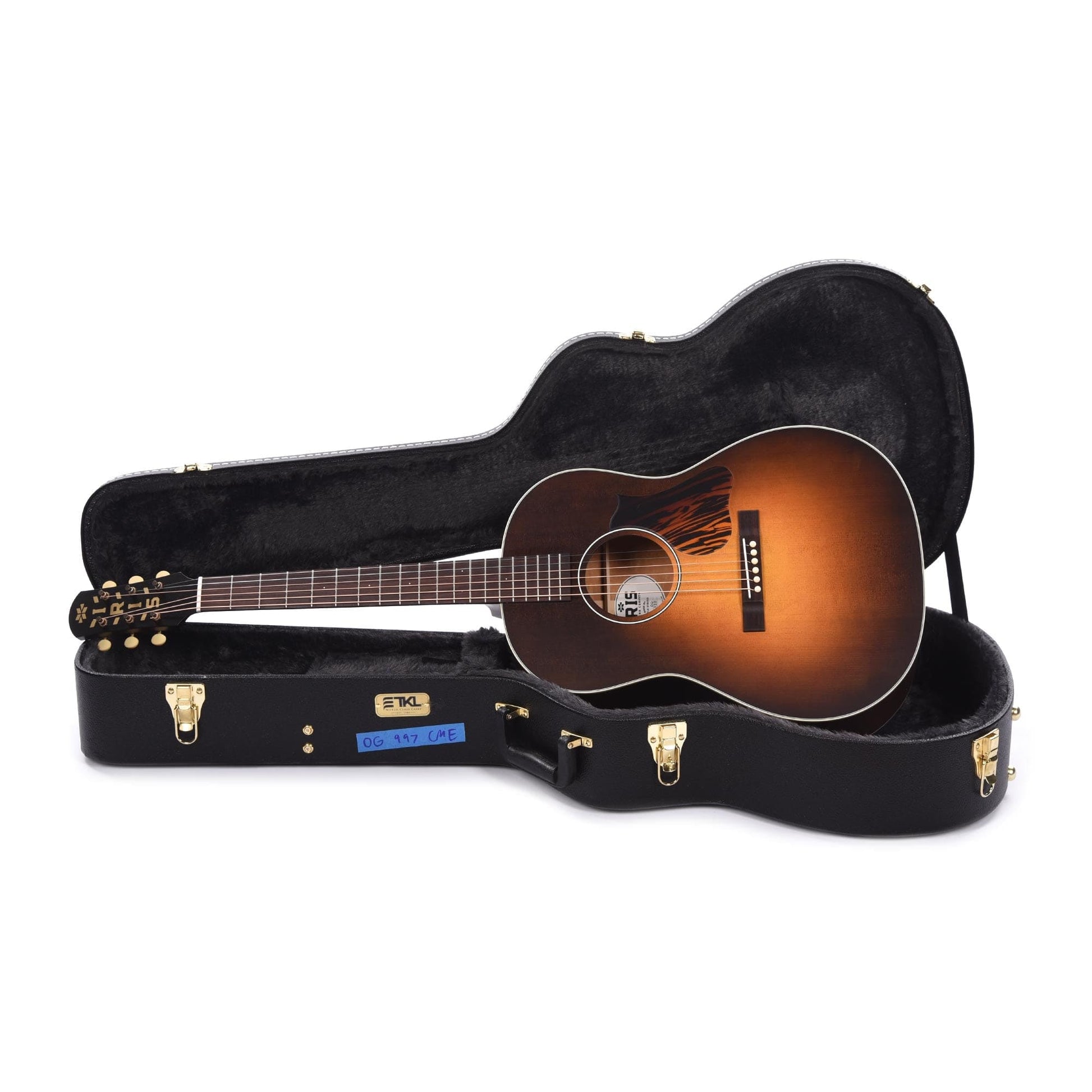 Iris OG Adirondack/Figured Mahogany Tobacco Burst Satin w/Firestripe Pickguard Acoustic Guitars / Dreadnought