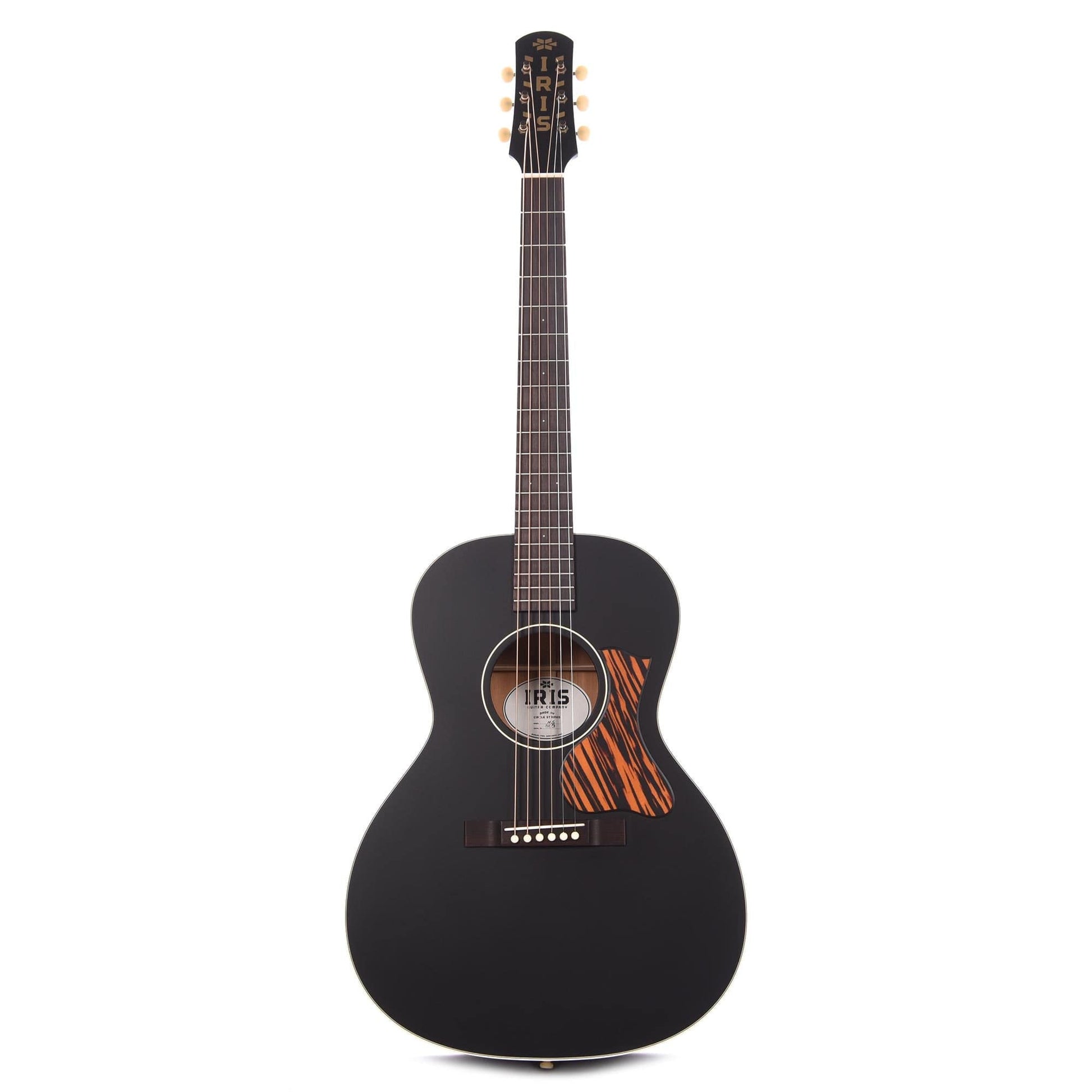 Iris MS-OO Sitka/Mahogany Black Satin w/Firestripe Pickguard Acoustic Guitars / Parlor