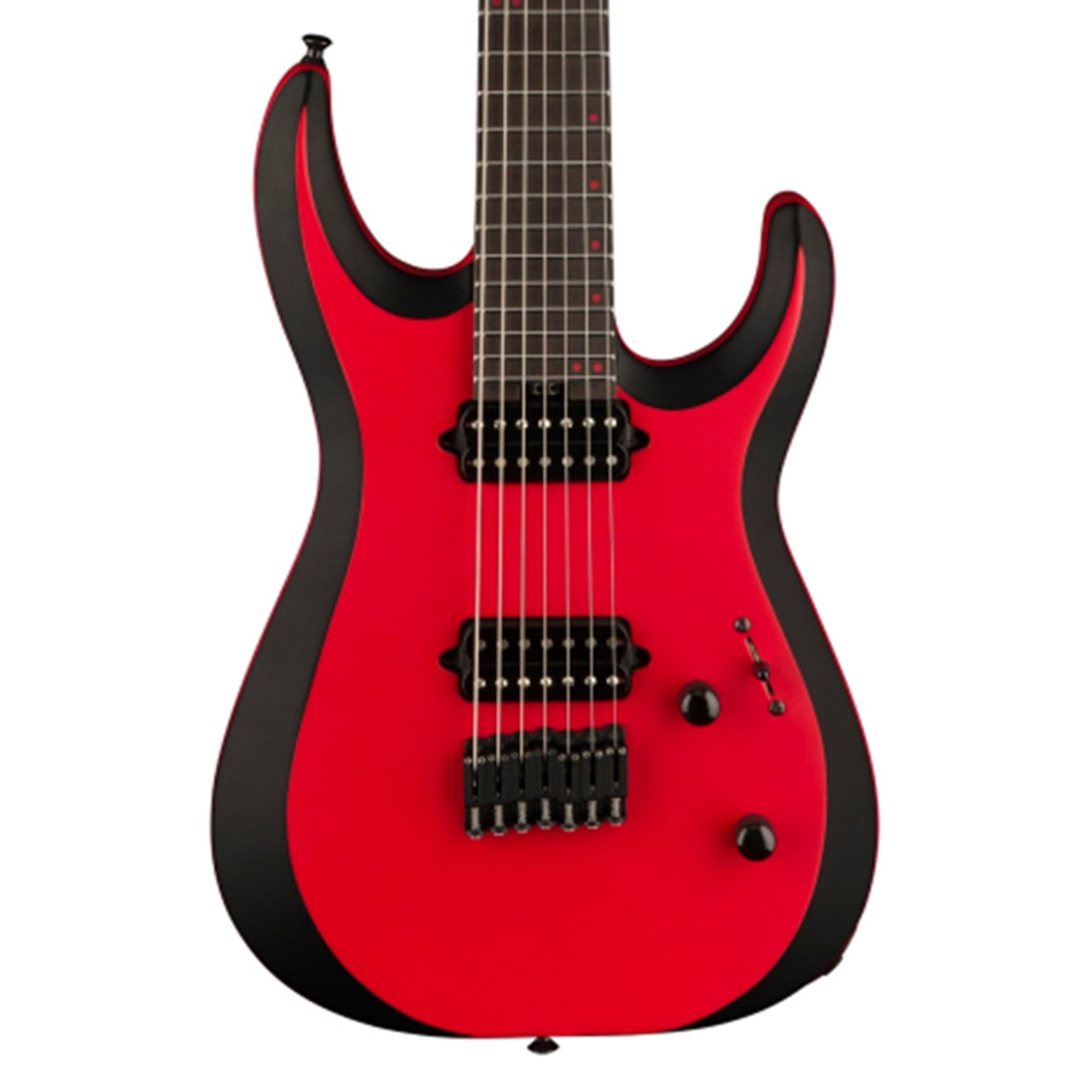 Jackson Pro Plus Series DK Modern MDK7 HT Satin Red w/Black Bevels Electric Guitars / Solid Body